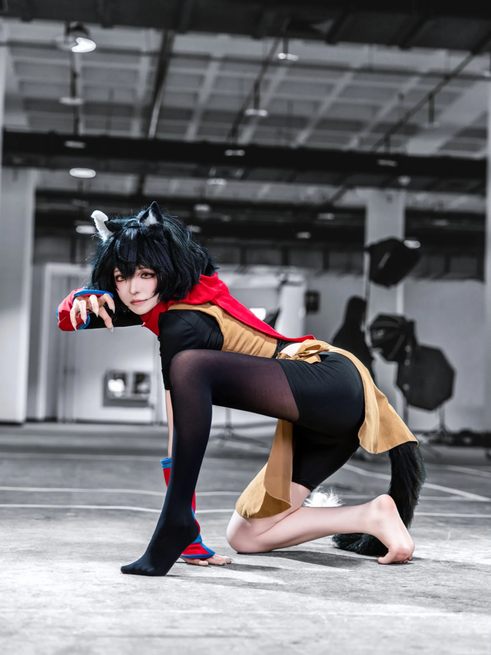 【伊津津美cos】猫娘姿态，漫展现场的抓拍