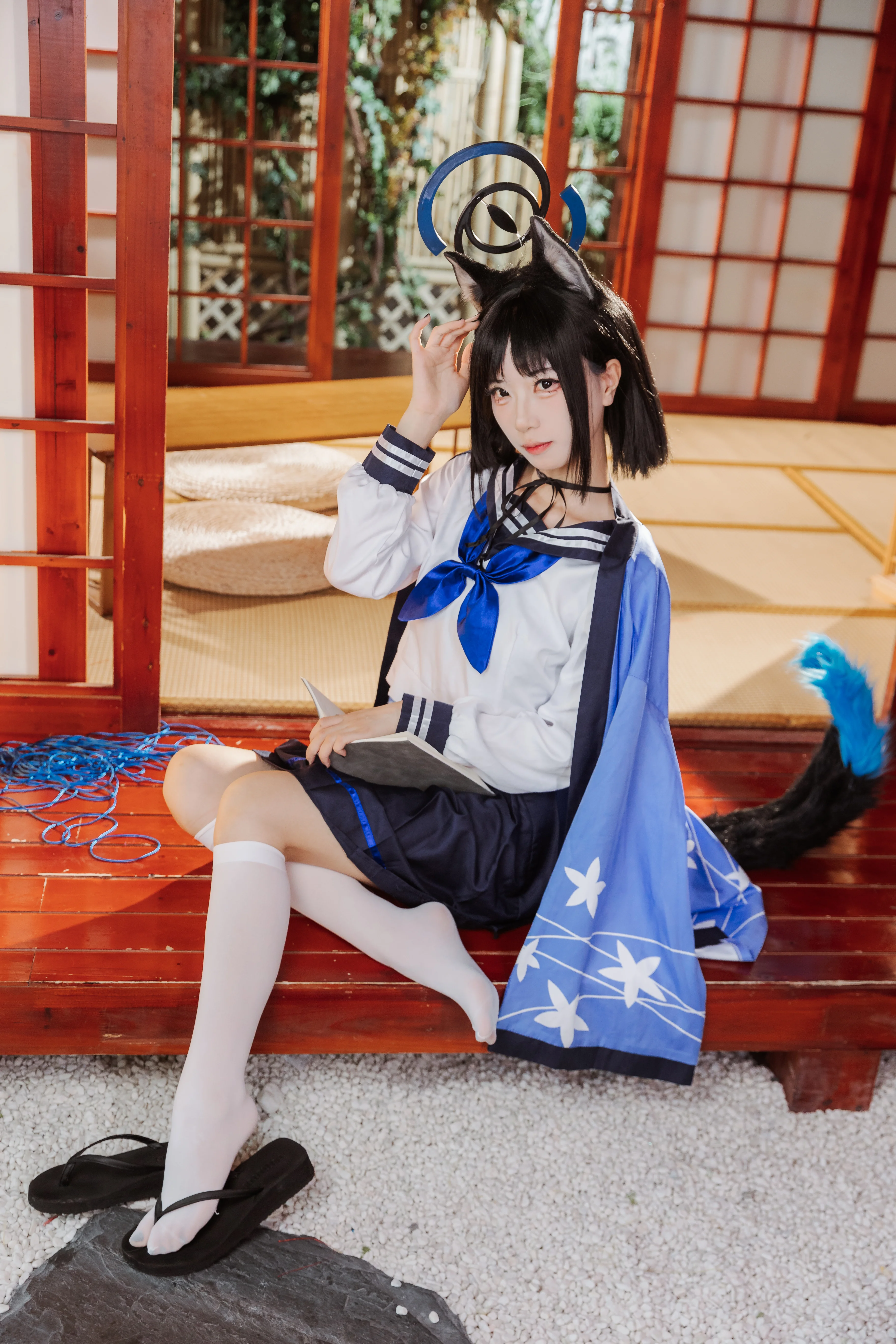 【桐生桔梗cos】蔚藍檔案的慵懶午後