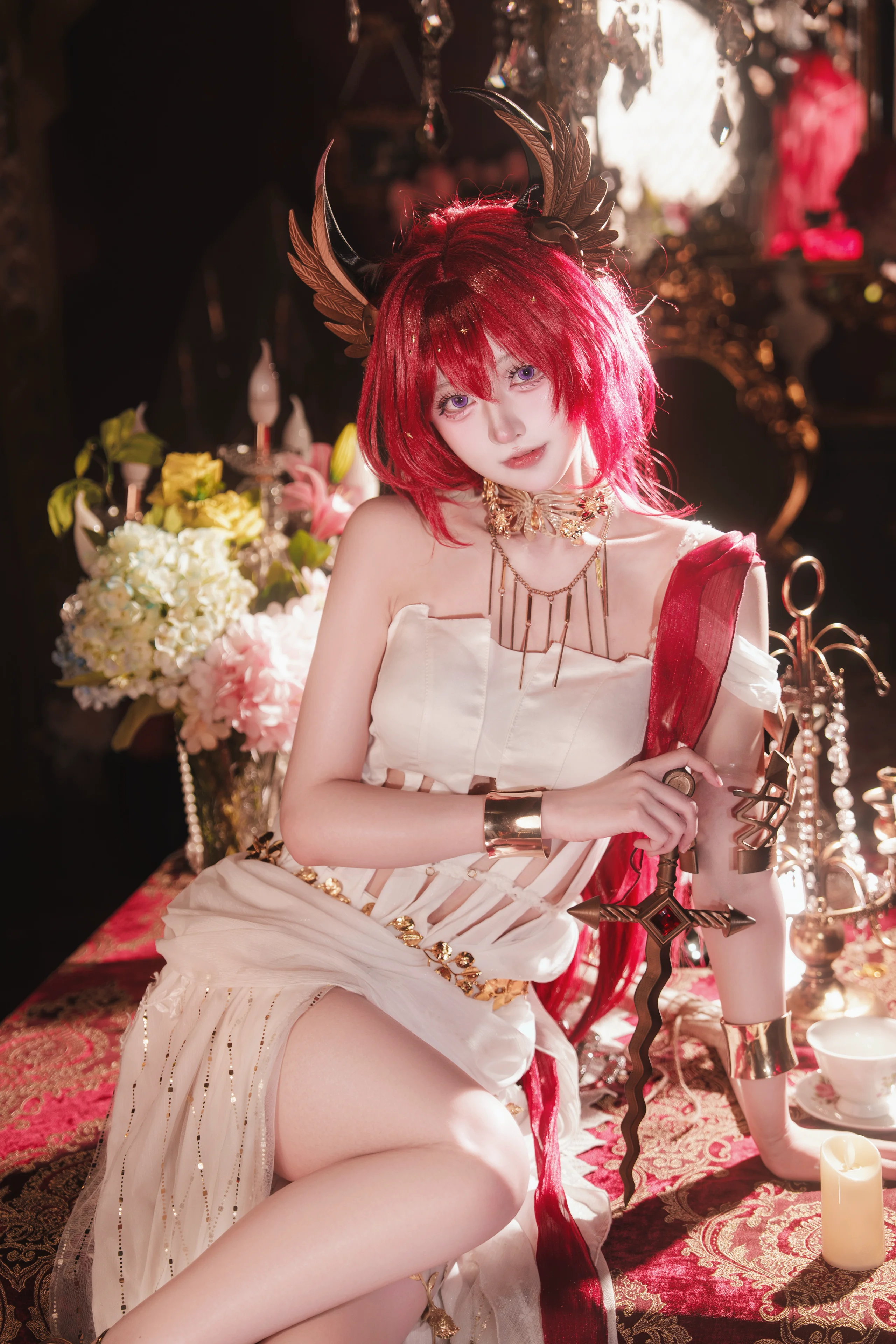 【スルト コスプレ】アークナイツのスルト、暗夜に咲く深紅の薔薇 - 3 枚目