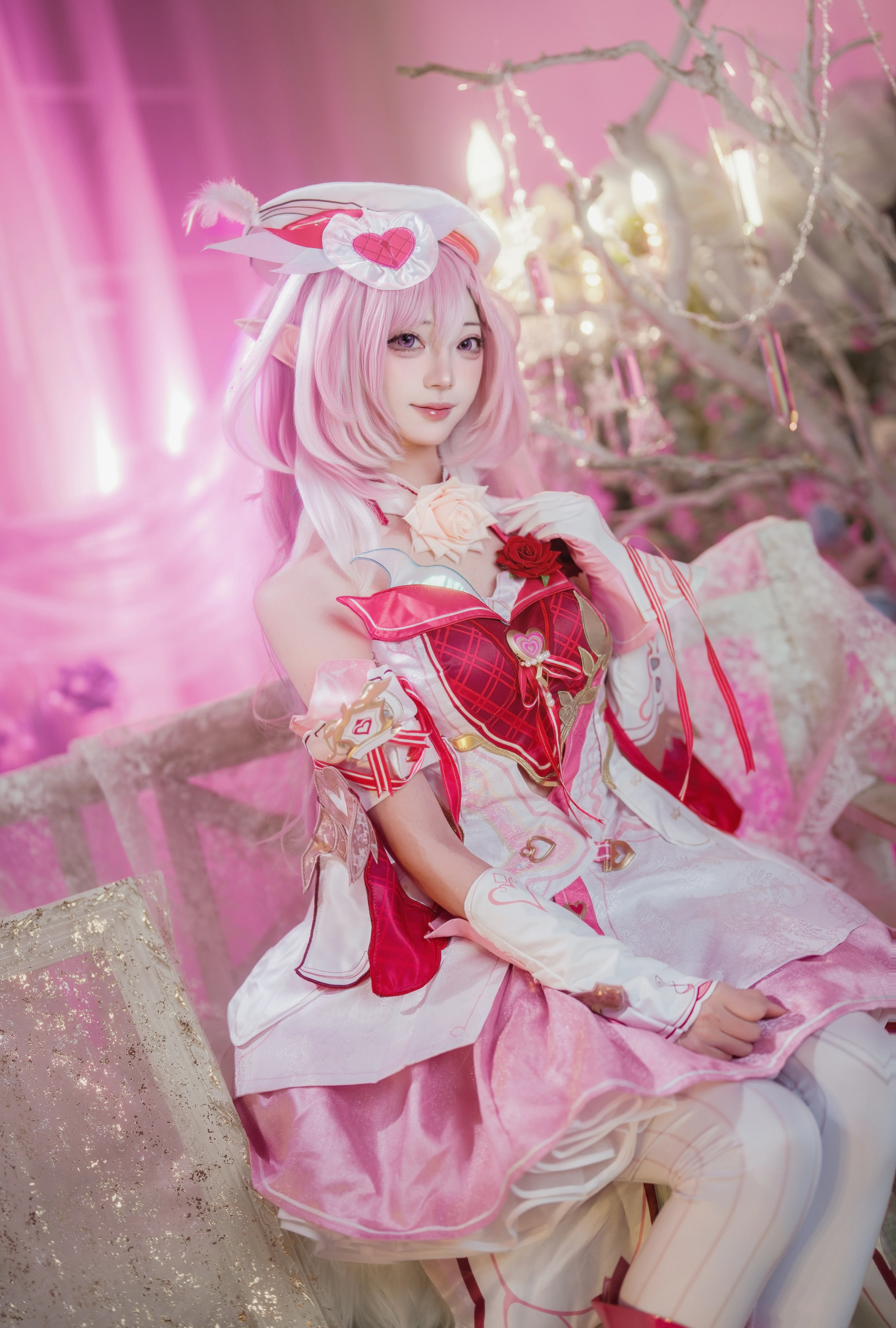 【愛莉希雅cos】崩壞三的愛願妖精，粉色系浪漫降臨 - 第 1 張
