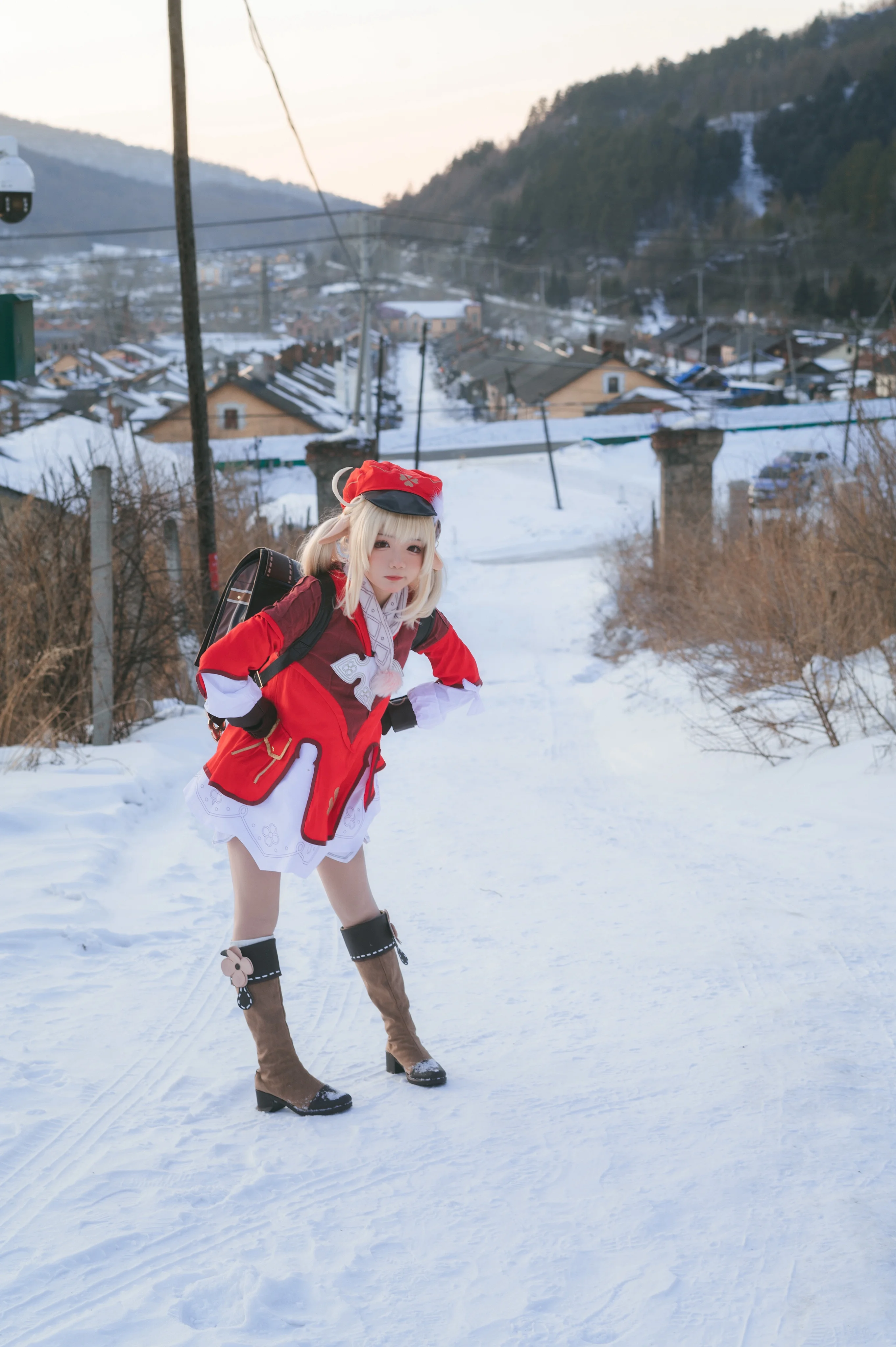 【可莉cos】原神雪地冒险，暮色半小时速通 - 第 14 张