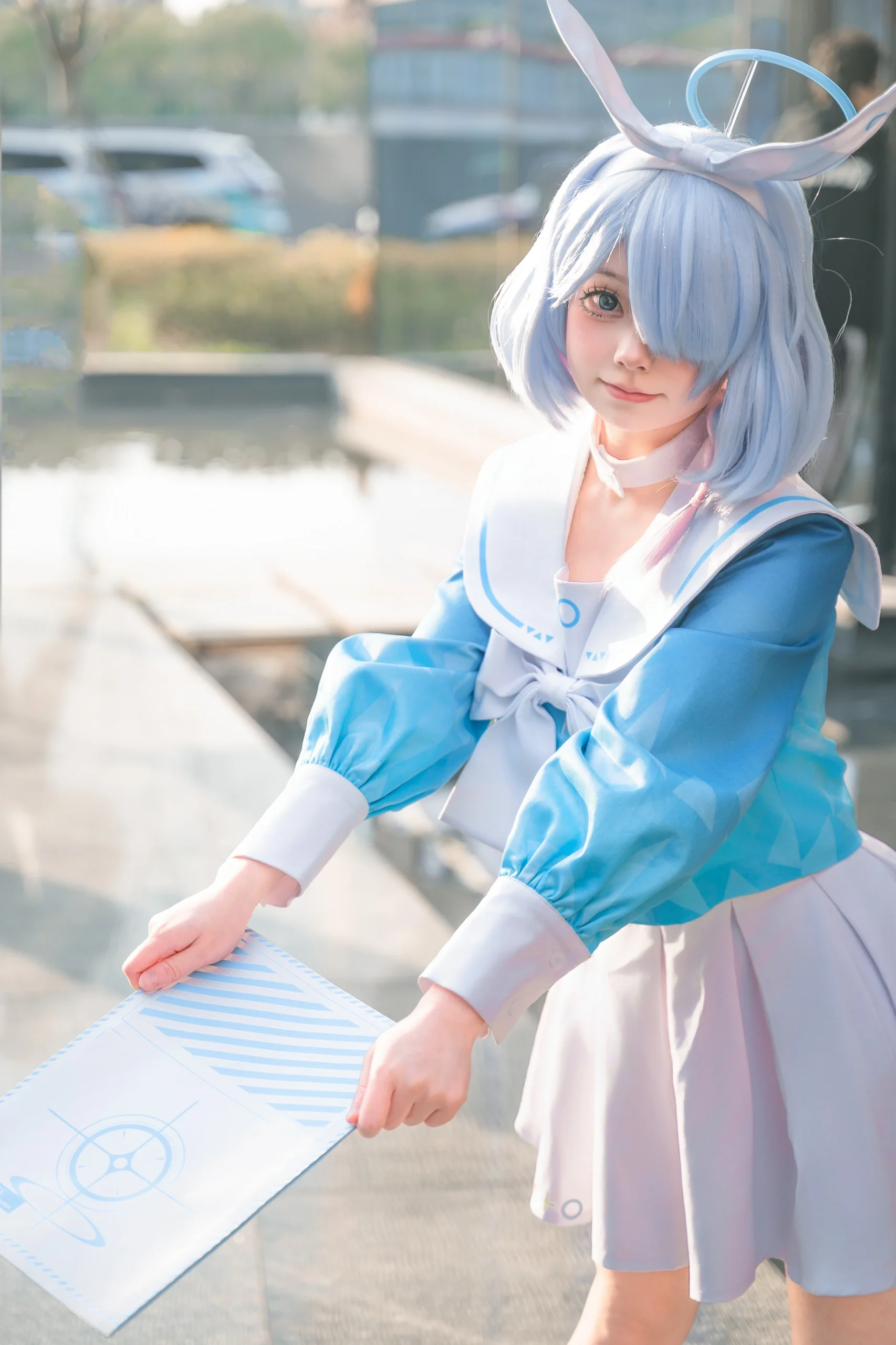 【阿罗娜cos】蔚蓝档案中的晴空与清爽瞬间 - 第 6 张