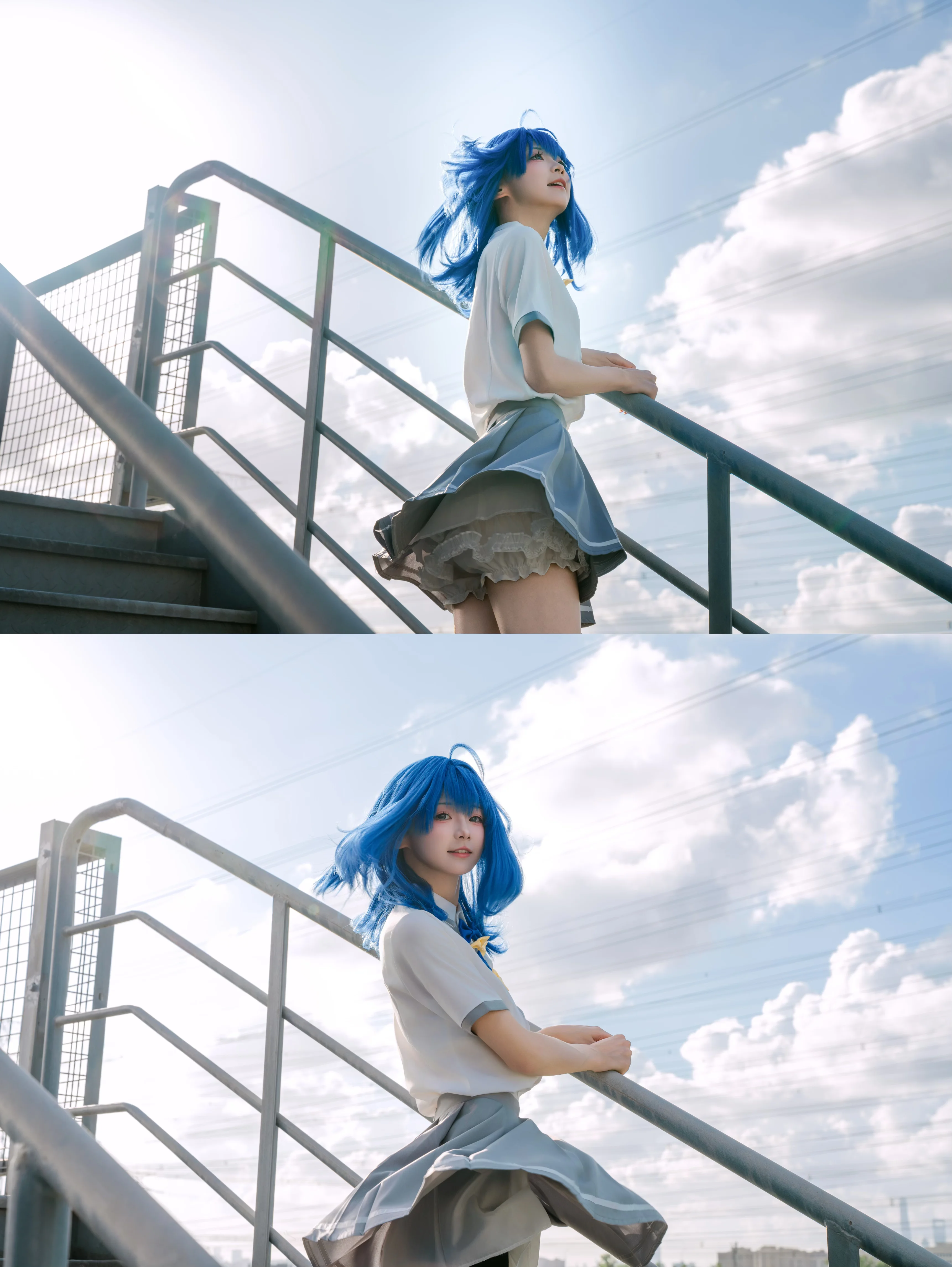 【八奈见杏菜cos】败犬女主太多了，天台白云与夏日微风 - 第 1 张