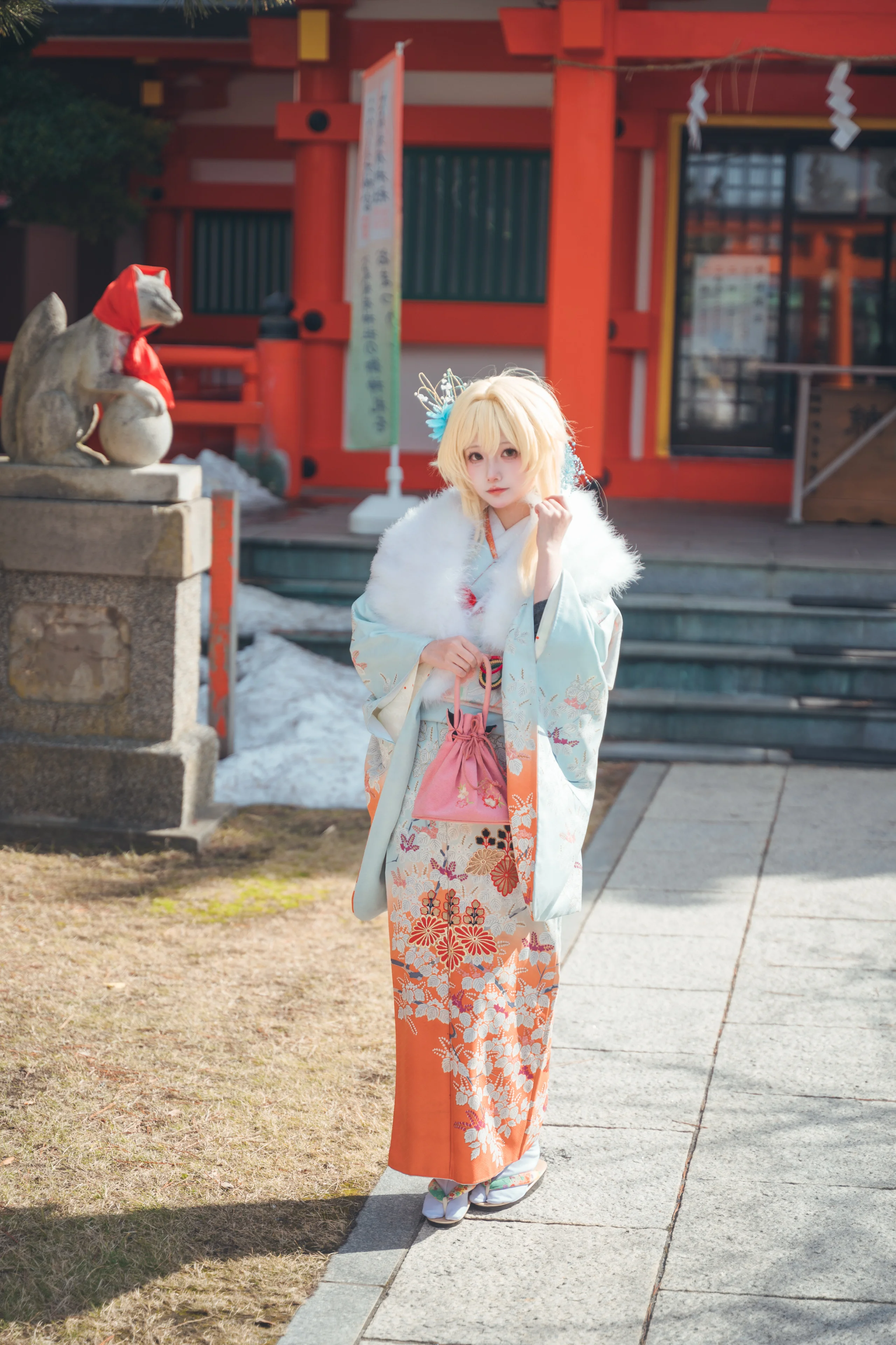 【和风cos】函馆神社的初雪留影 - 第 3 张