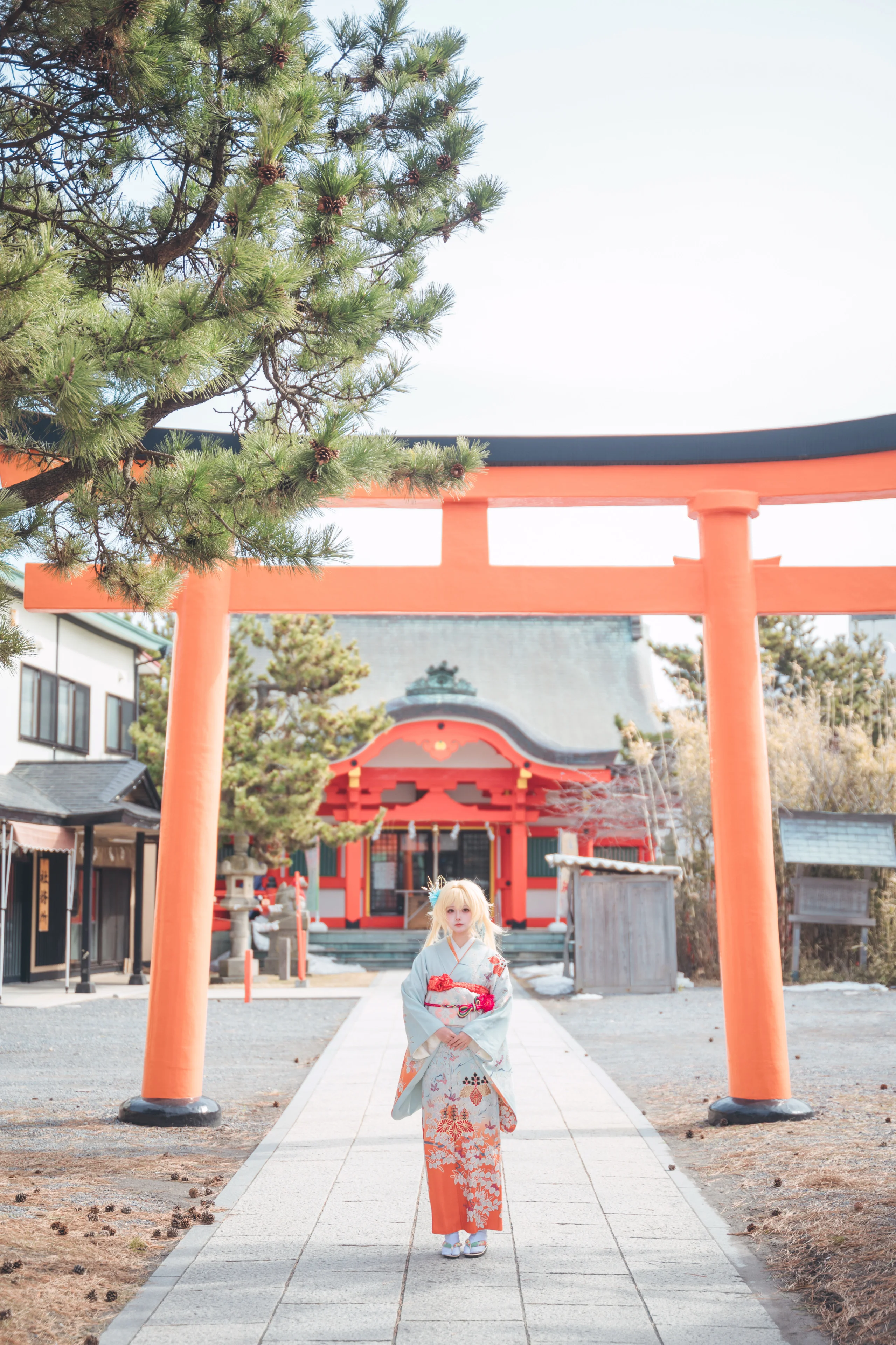 【和风cos】函馆神社的初雪留影 - 第 5 张