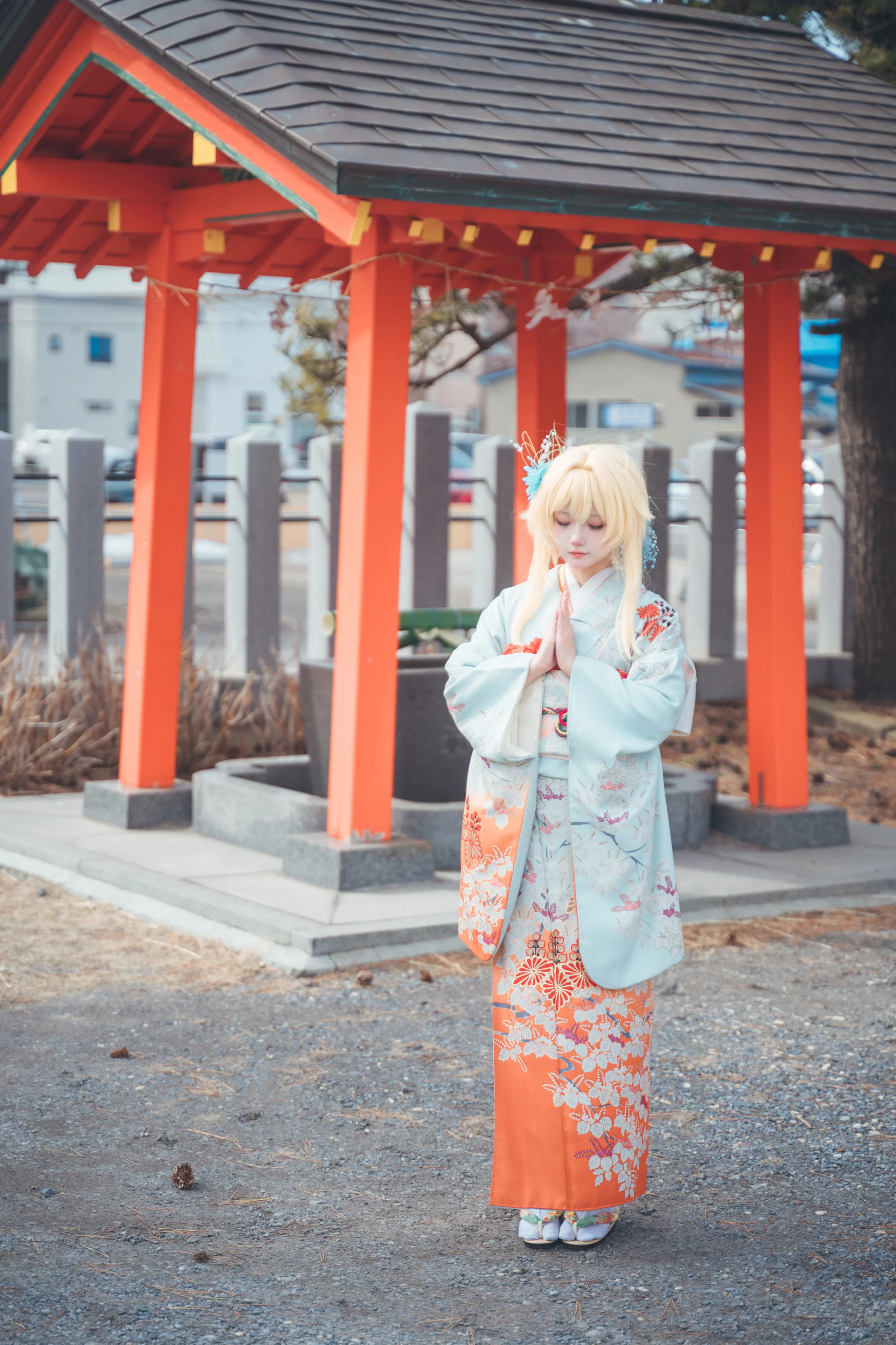 【和风cos】函馆神社的初雪留影 - 第 6 张