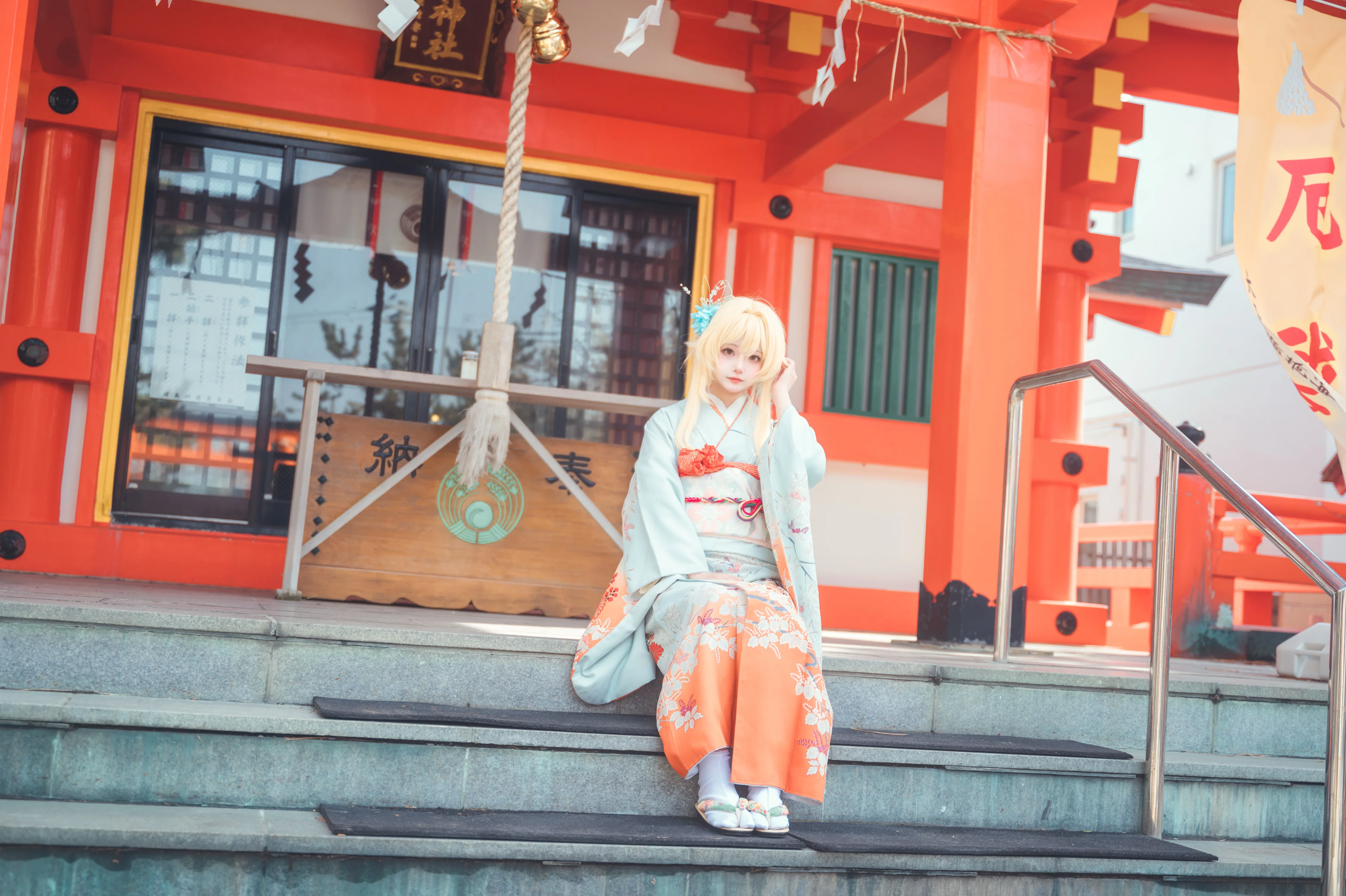【和风cos】函馆神社的初雪留影 - 第 8 张