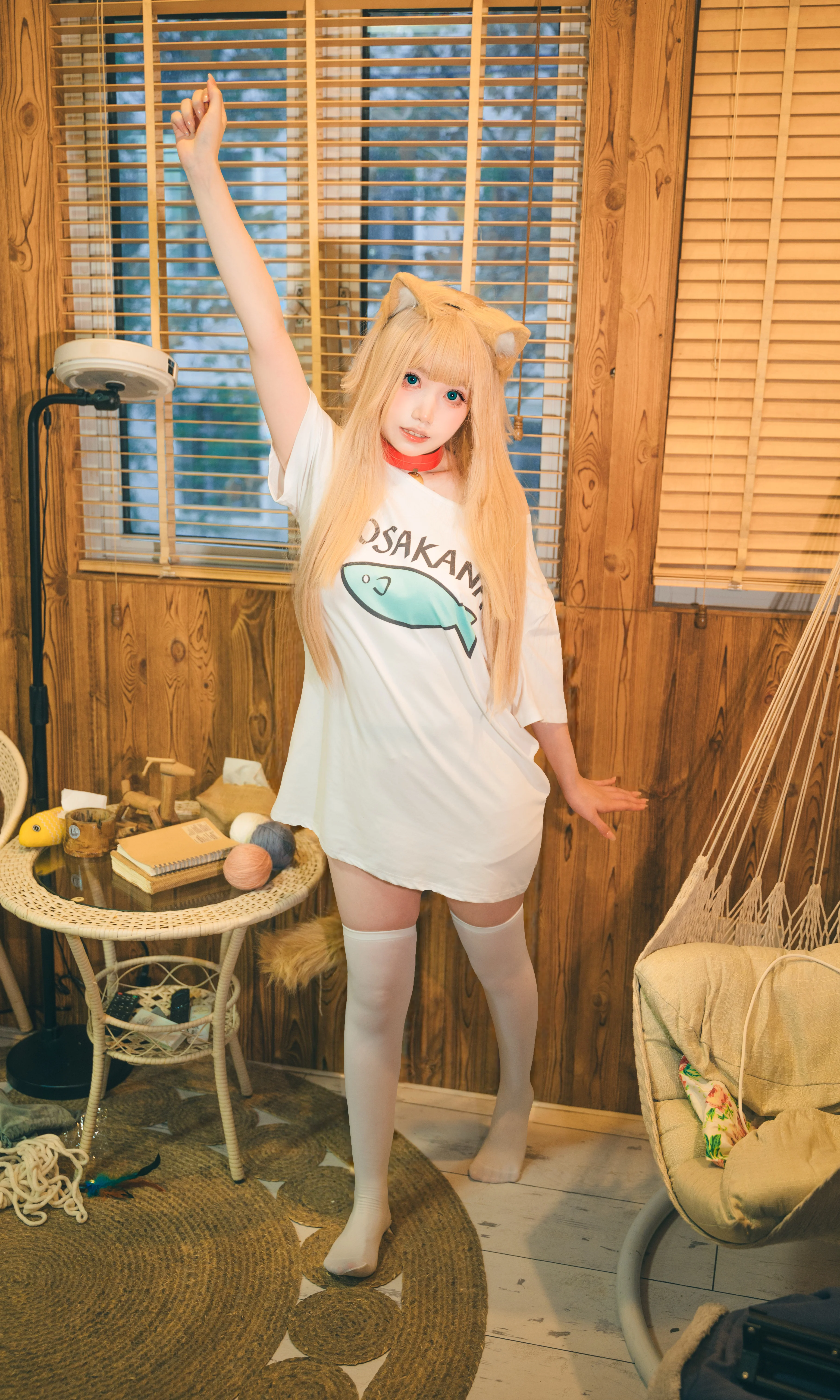 【黃豆粉cos】粗點心戰爭裡的黃豆粉，木質小屋慵懶貓娘日常 - 第 4 張