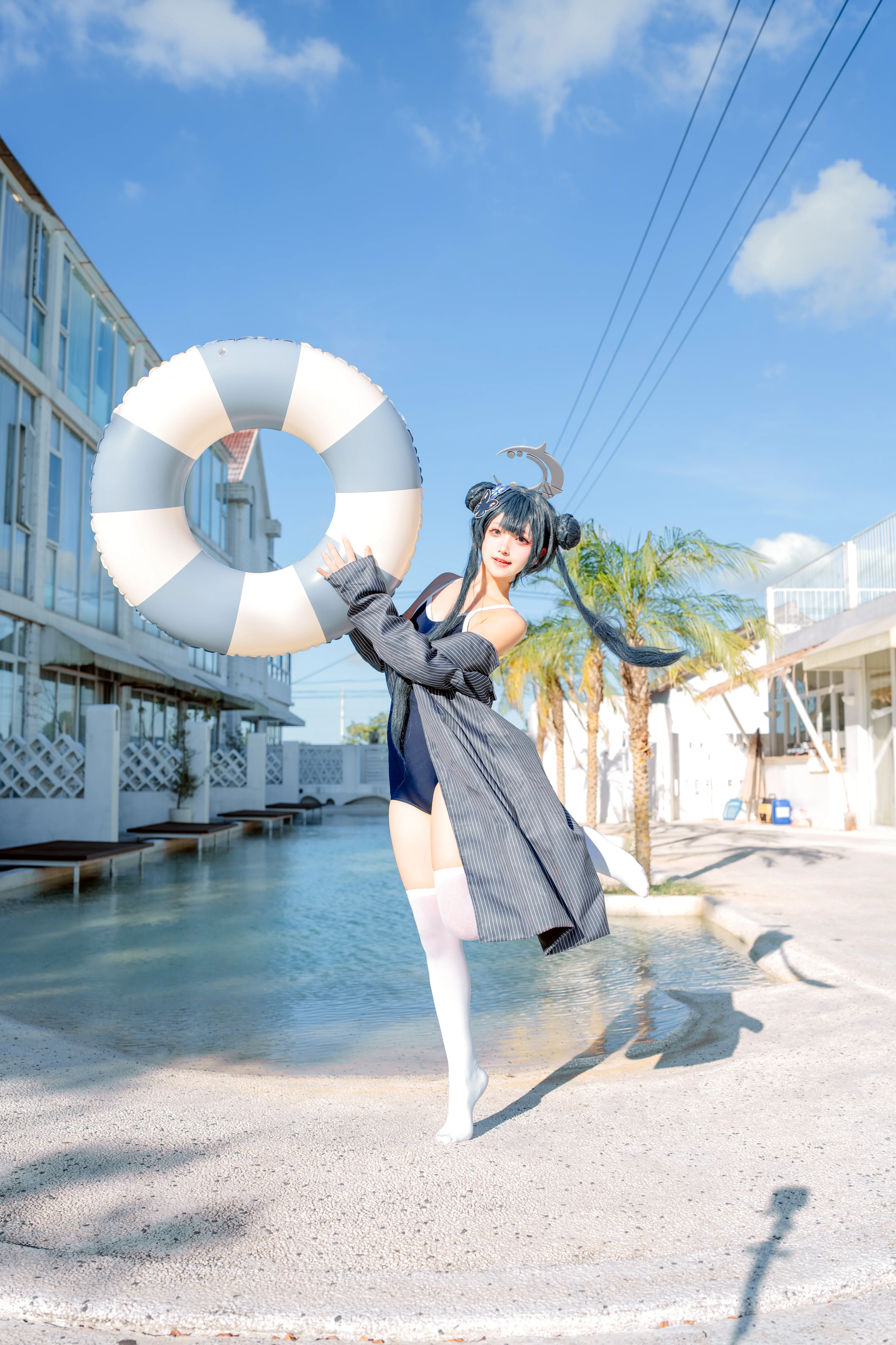【妃咲cos】夏日泳池边的清凉时光
