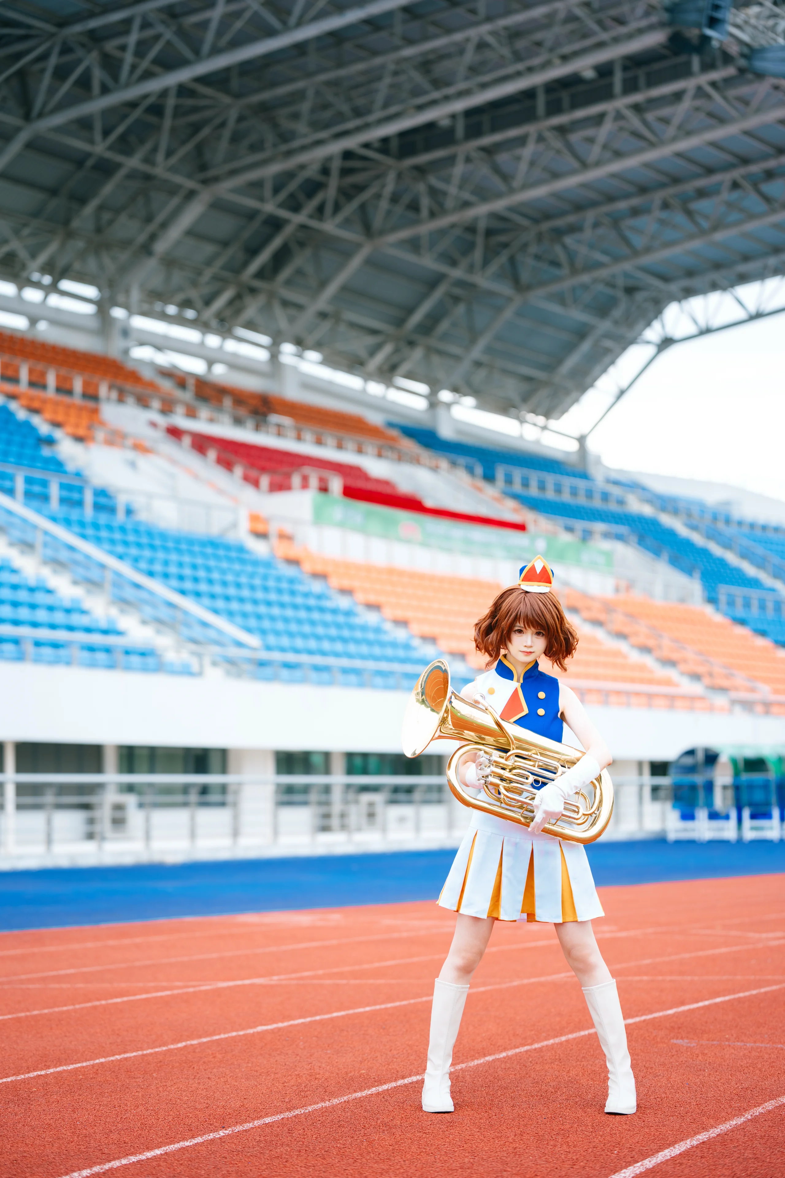 【黄前久美子cos】吹响吧上低音号，在阴晴不定的球场与晚霞间应援 - 第 1 张