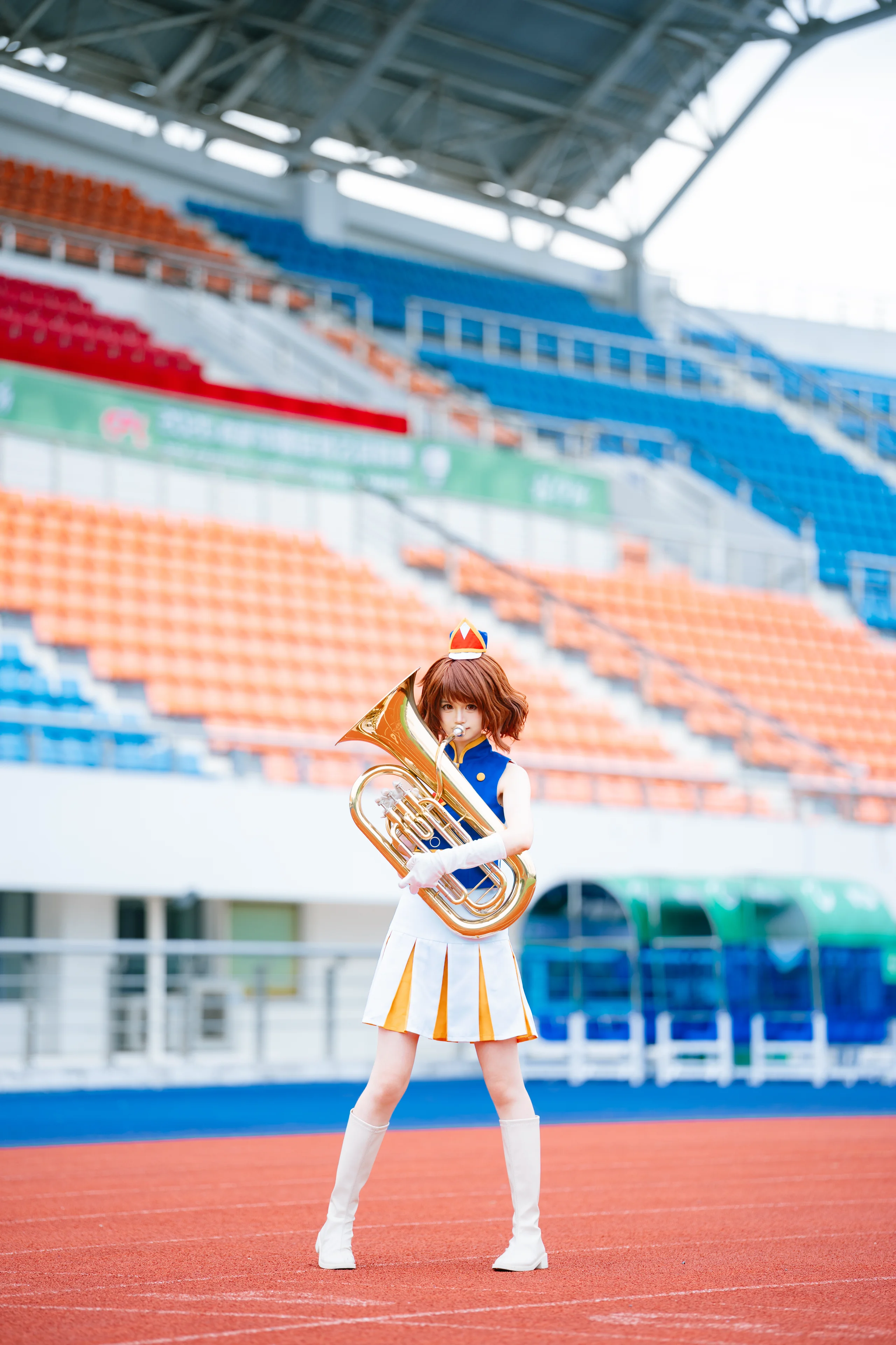 【黄前久美子cos】吹响吧上低音号，在阴晴不定的球场与晚霞间应援 - 第 4 张