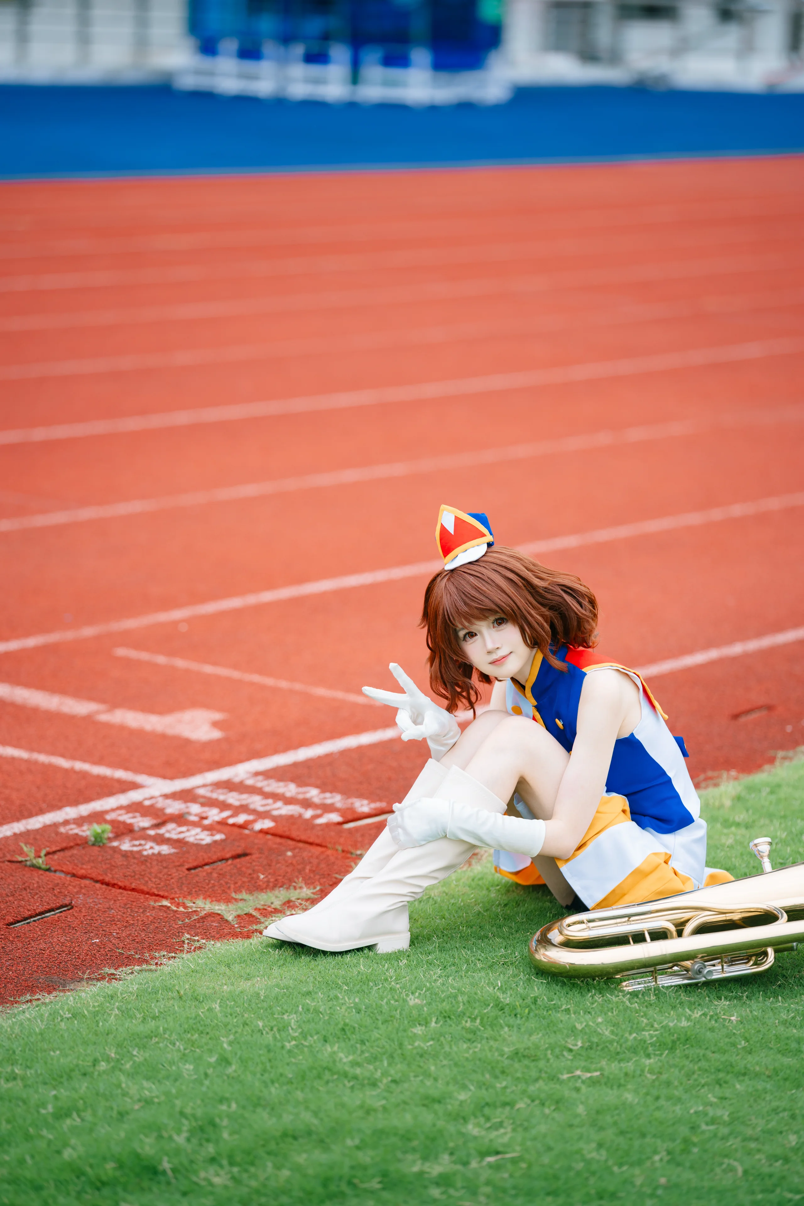 【黄前久美子cos】吹响吧上低音号，在阴晴不定的球场与晚霞间应援 - 第 7 张