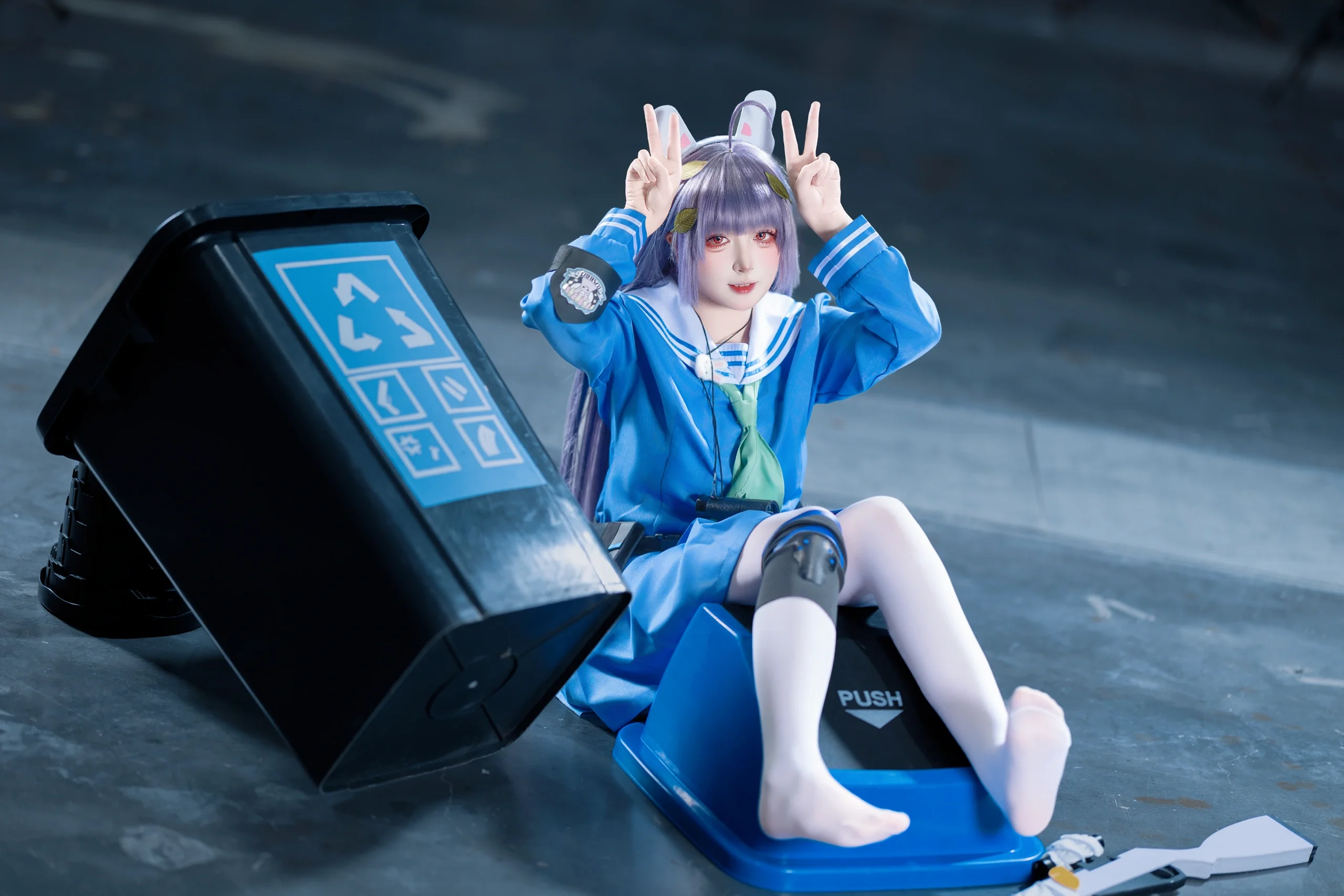 【霞泽美游cos】蔚蓝档案里的垃圾兔小队员