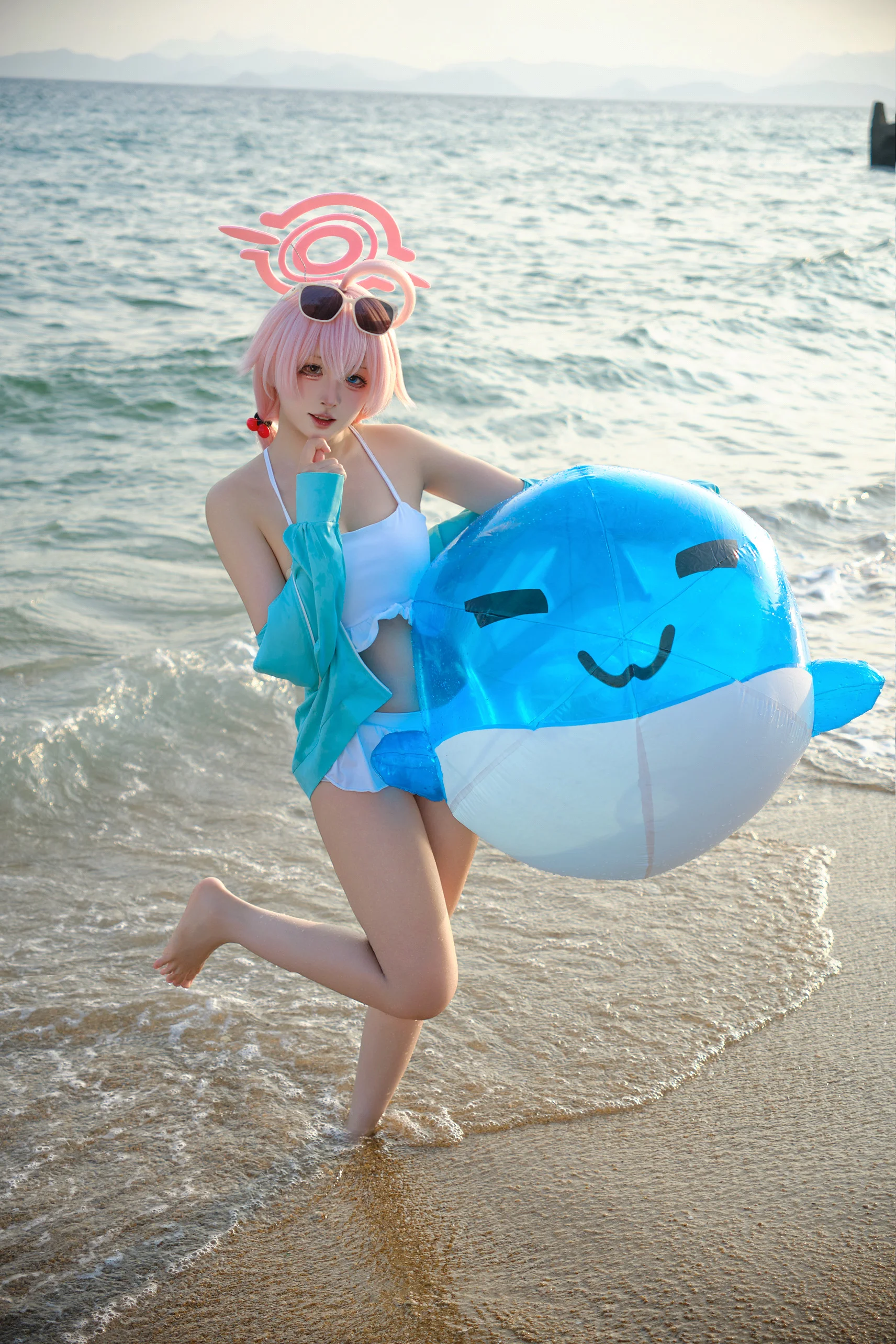 【小鸟游星野cos】蔚蓝档案海边的清爽瞬间 - 第 2 张