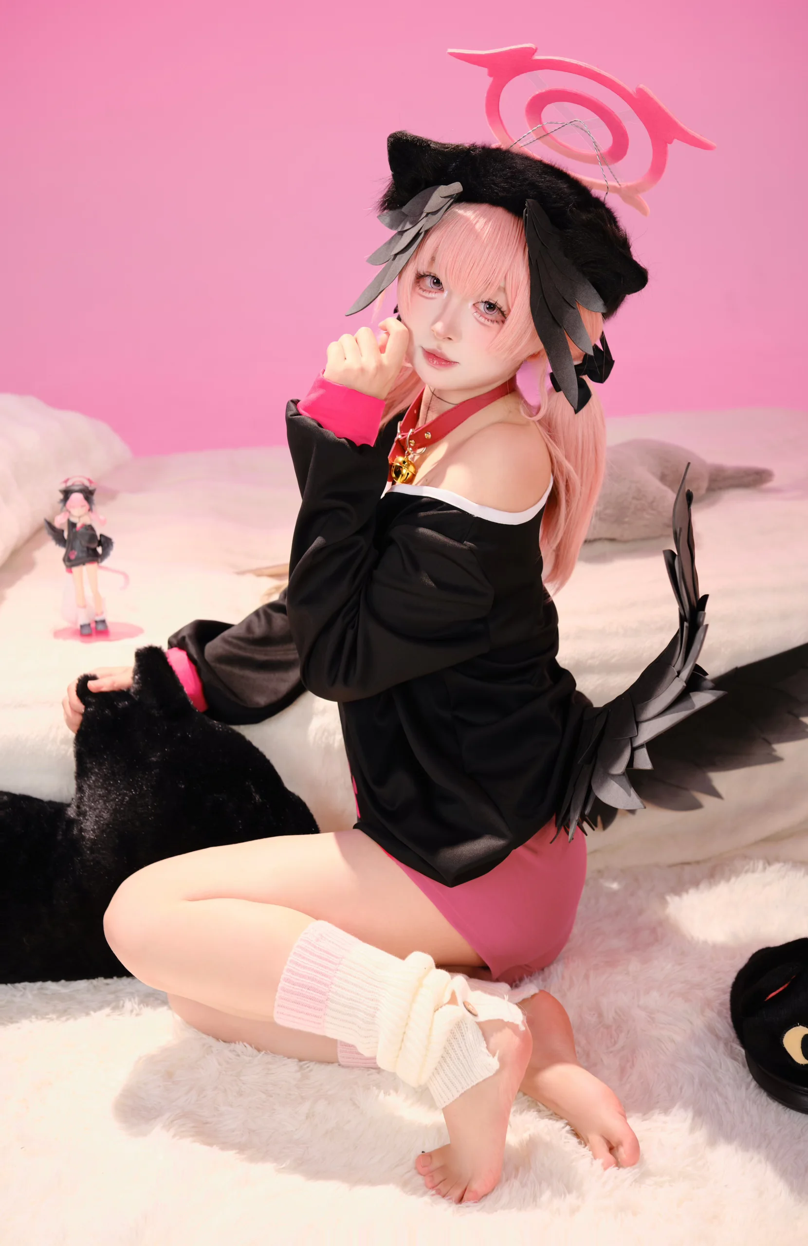 【下江小春cos】蔚蓝档案里的粉色小恶魔，居家感拉满