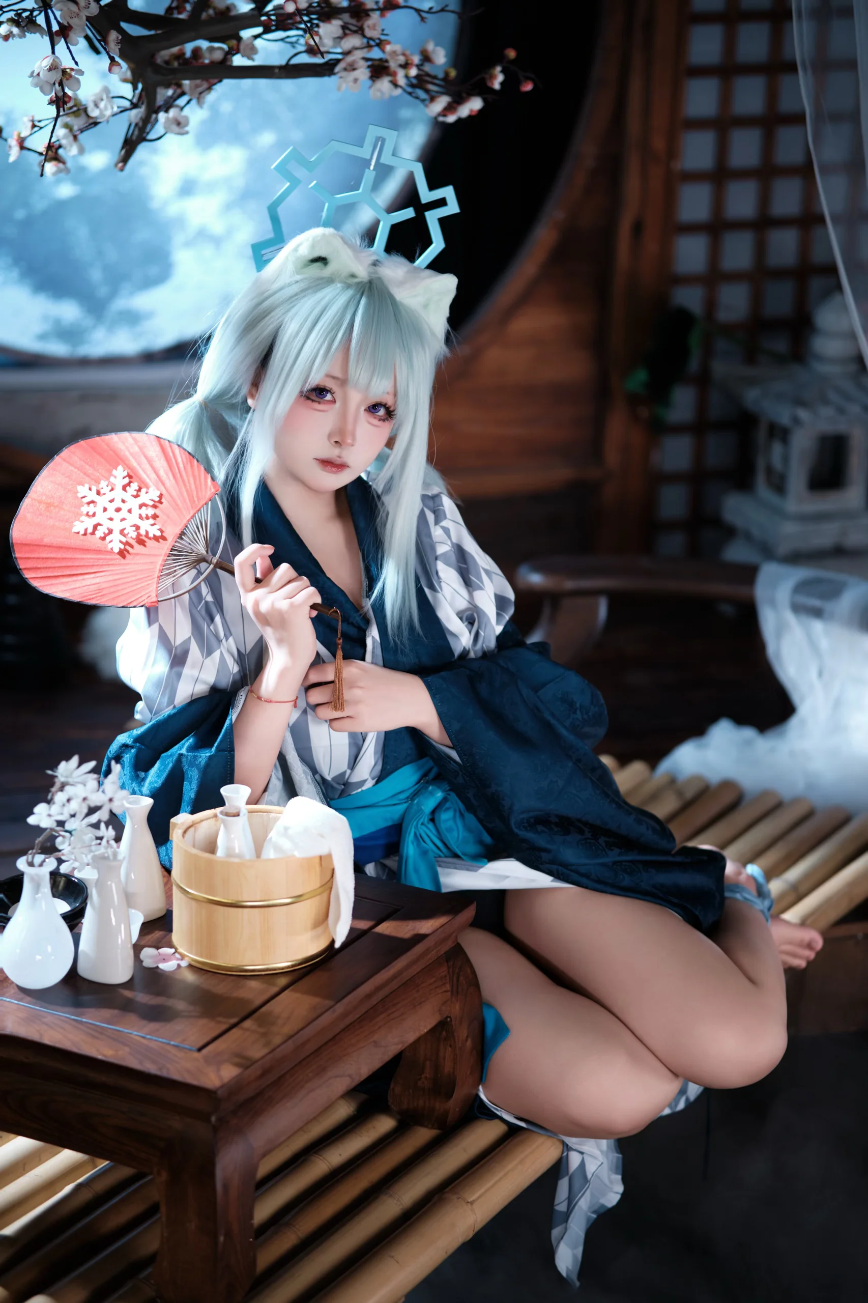 【时雨cos】蔚蓝档案里的冬日温泉时光