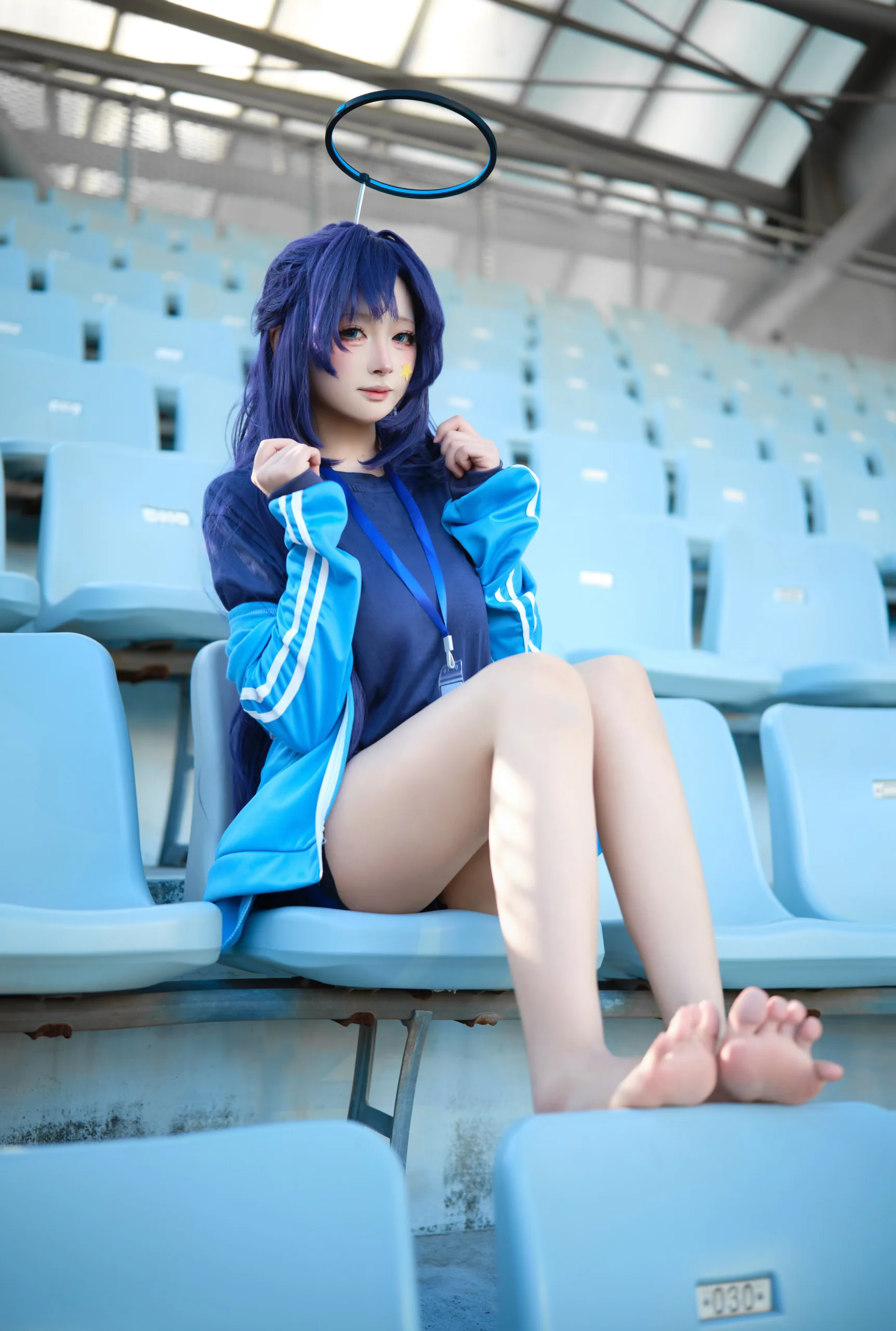 【早濑优香cos】蔚蓝档案里的体操服运动时刻 - 第 4 张