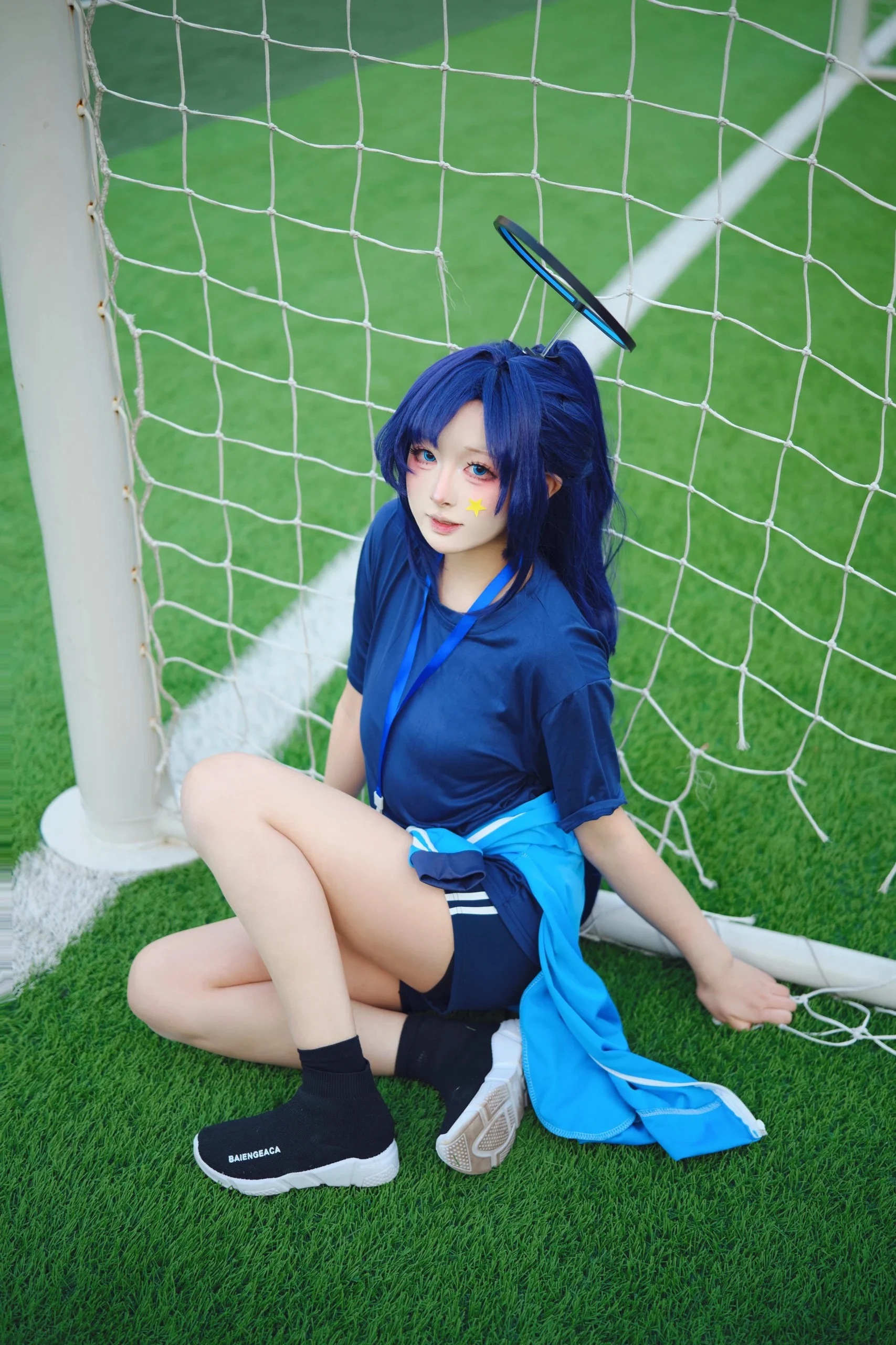 【早濑优香cos】蔚蓝档案里的运动少女，操场上的蓝色身影 - 第 3 张