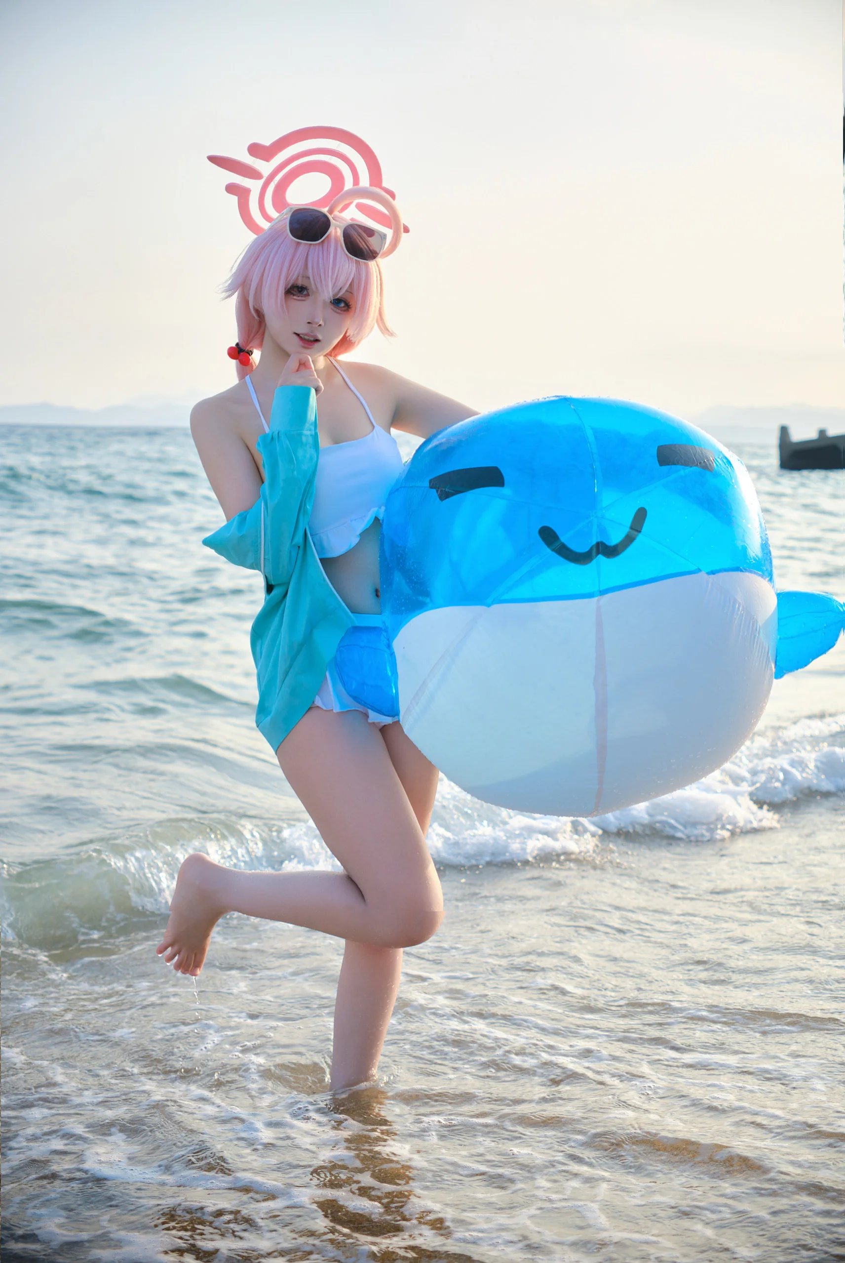 【小鳥遊星野cos】蔚藍檔案，夏日的海邊與那隻小鯨魚 - 第 4 張