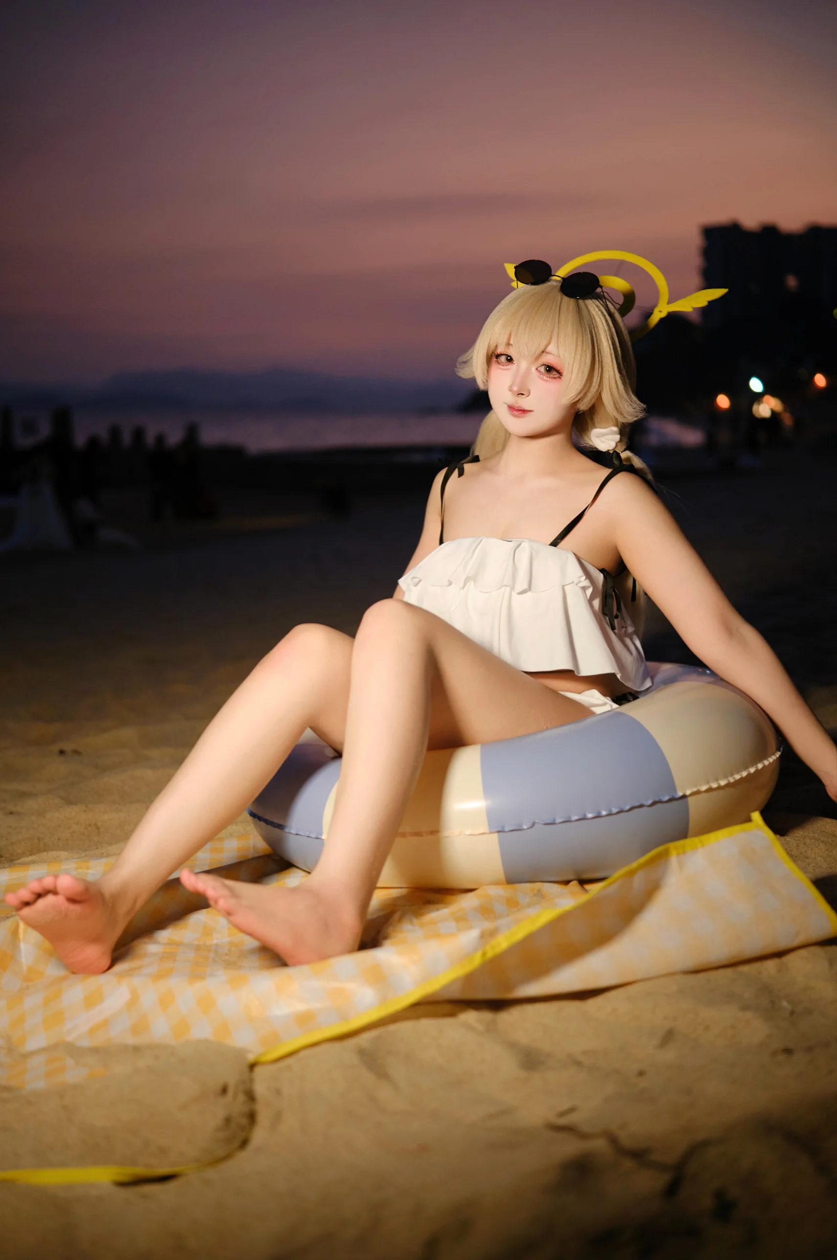 【日富美cos】碧蓝档案泳装造型海边夜拍实录 - 第 2 张