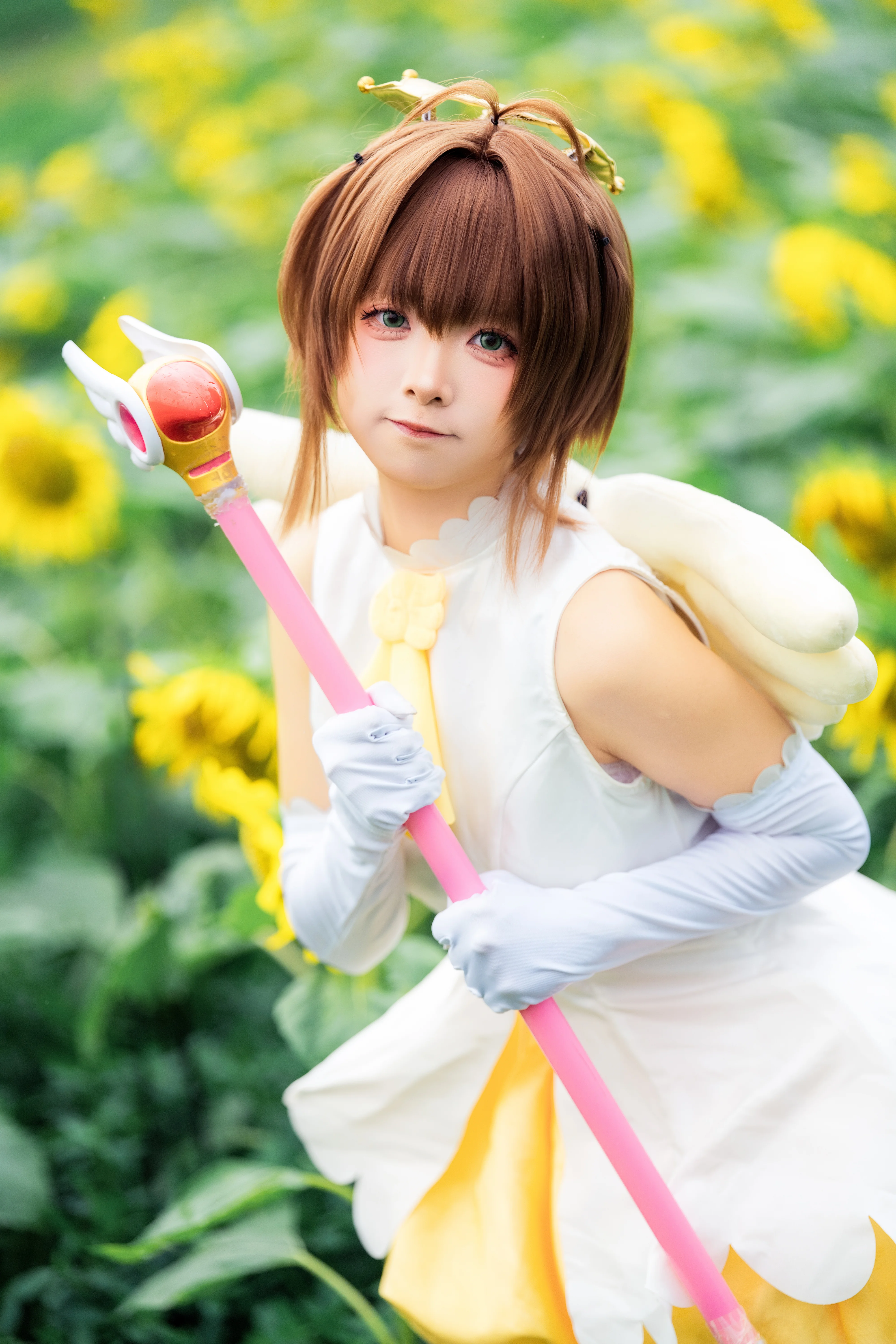 【木之本樱cos】在向日葵花海里感受夏日的魔法 - 第 3 张
