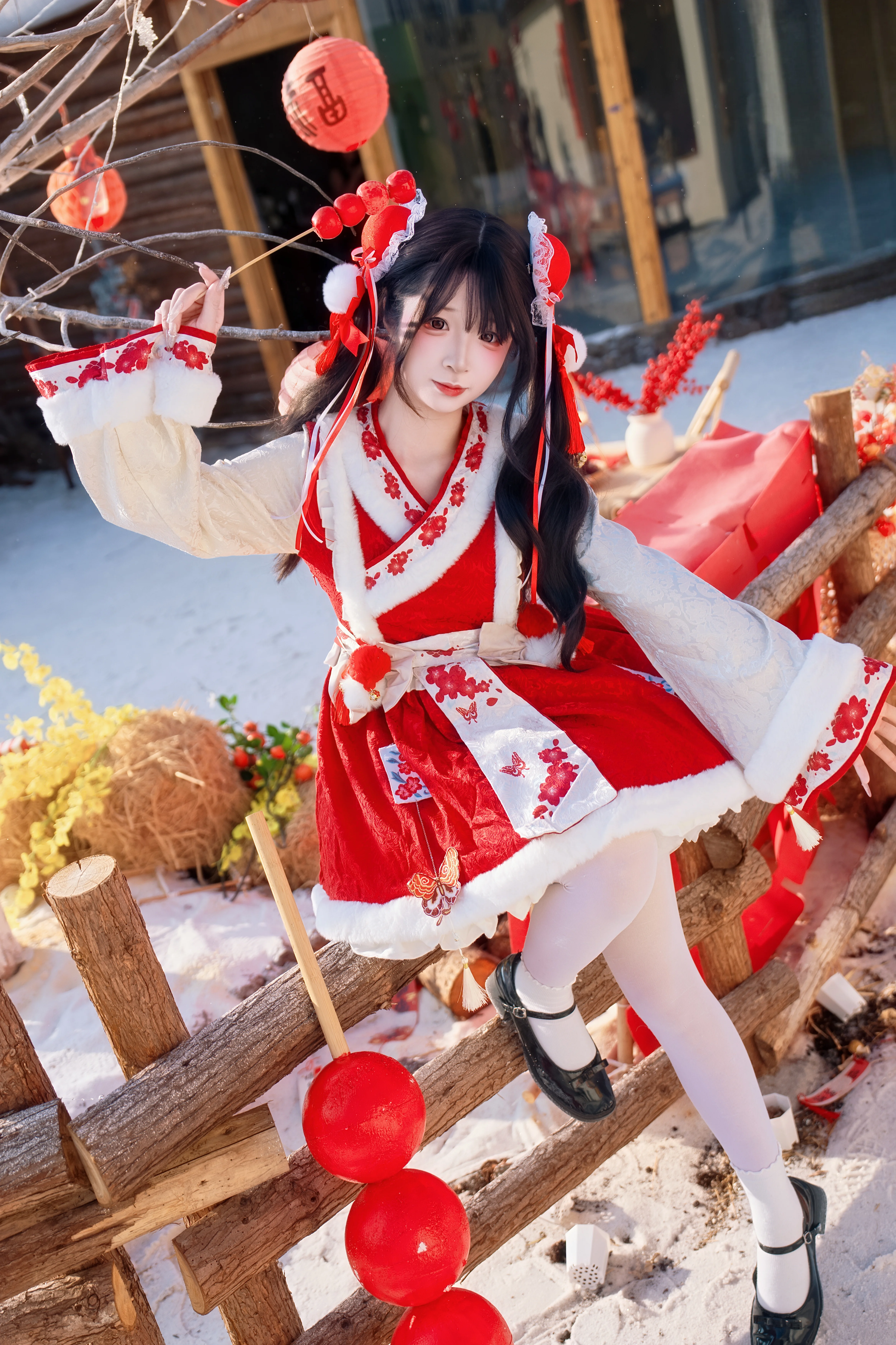 中華風lolita新年寫真，紅紅火火的年味氛圍感