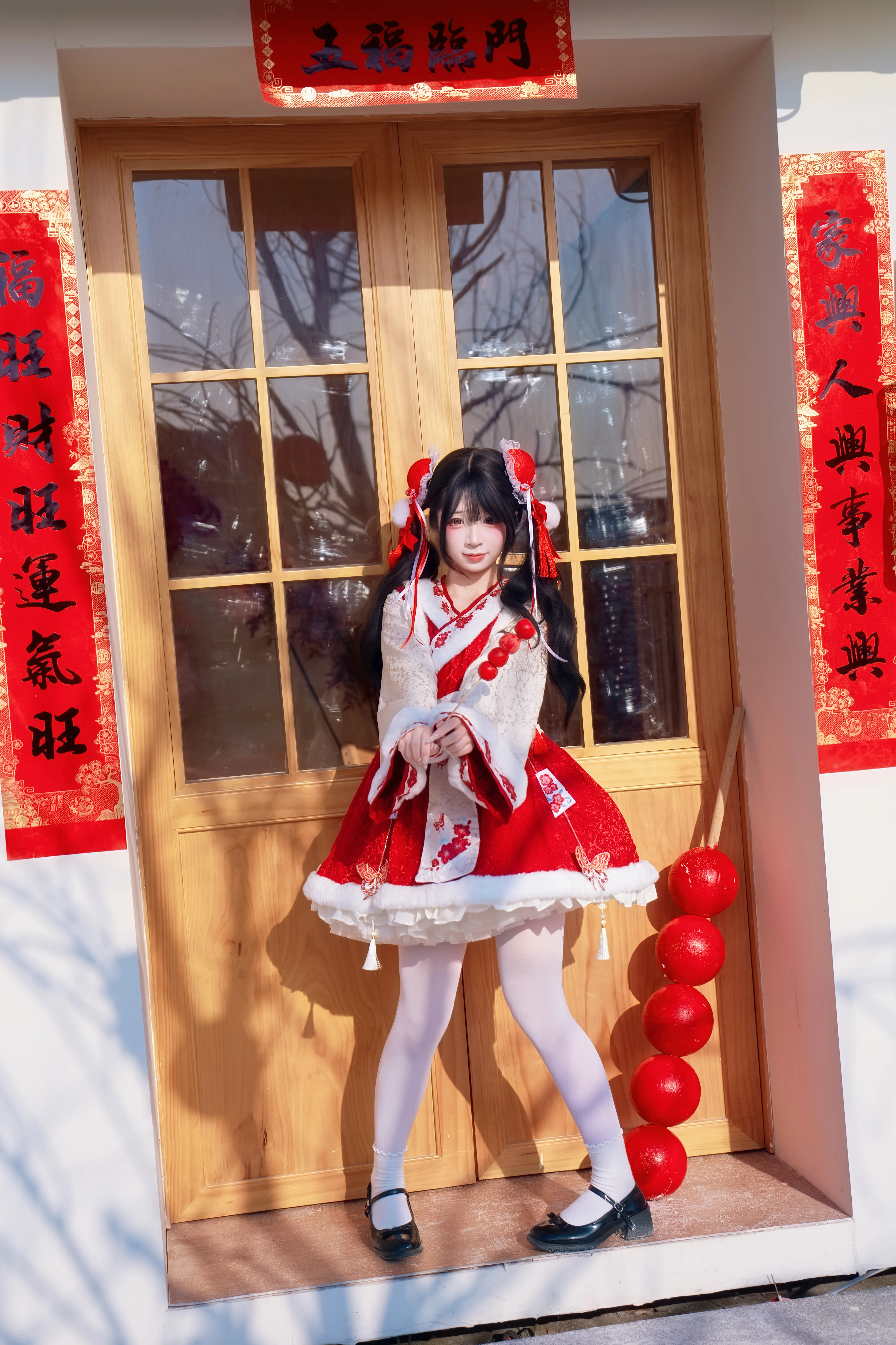 中华风lolita新年写真，红红火火的年味氛围感 - 第 10 张