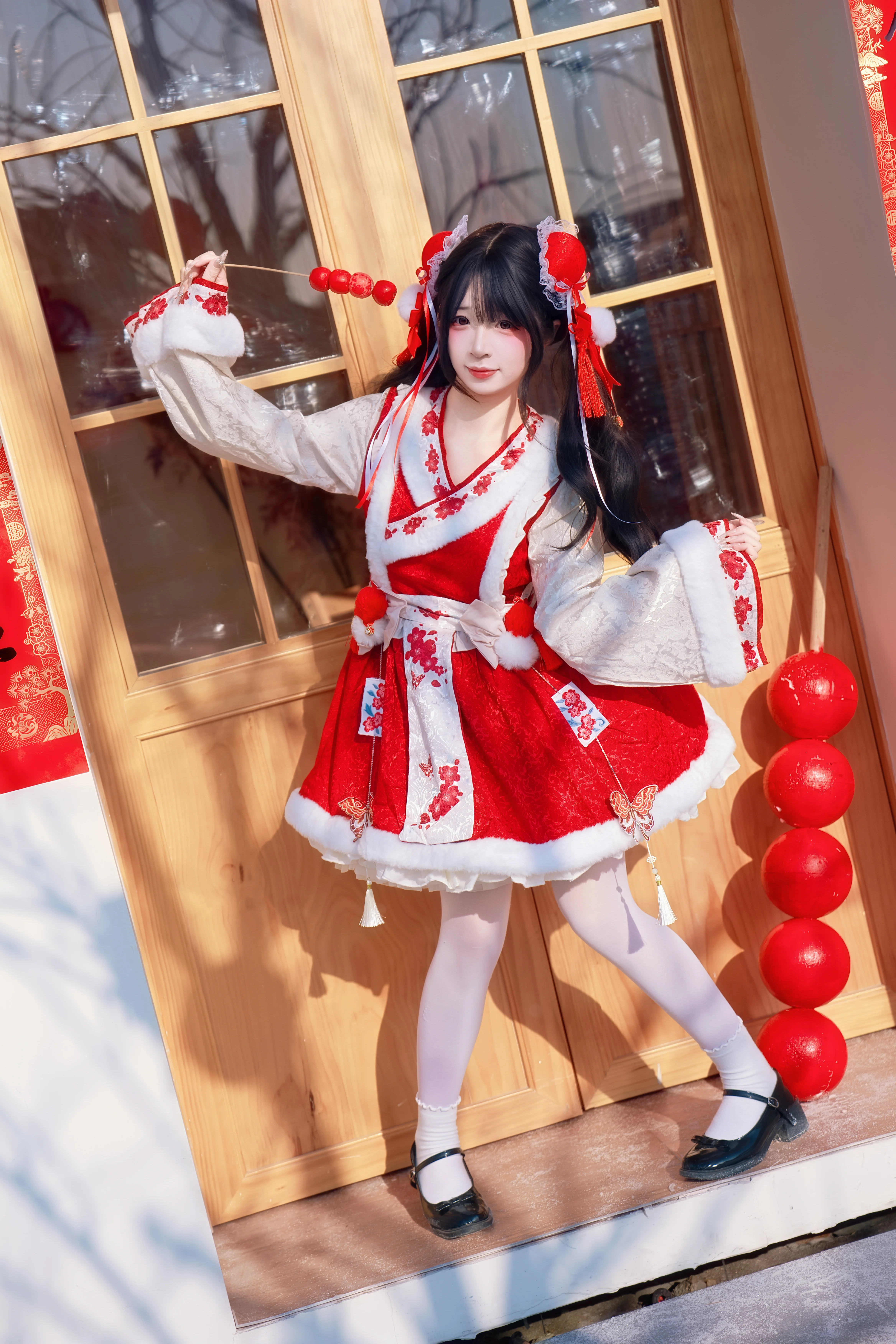 中华风lolita新年写真，红红火火的年味氛围感 - 第 2 张