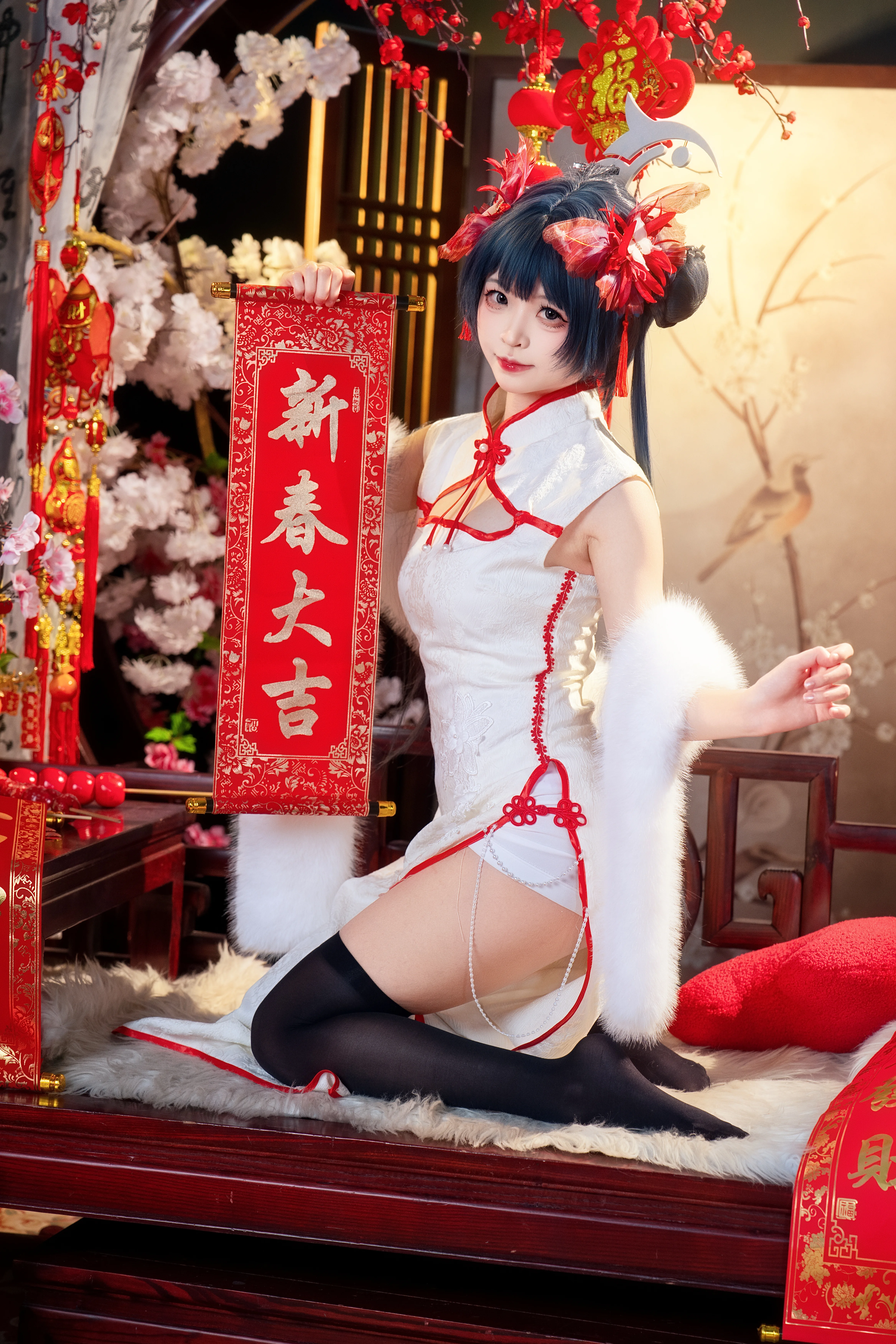【妃咲cos】蔚藍檔案新春旗袍，啟歲新章萬事順遂 - 第 1 張