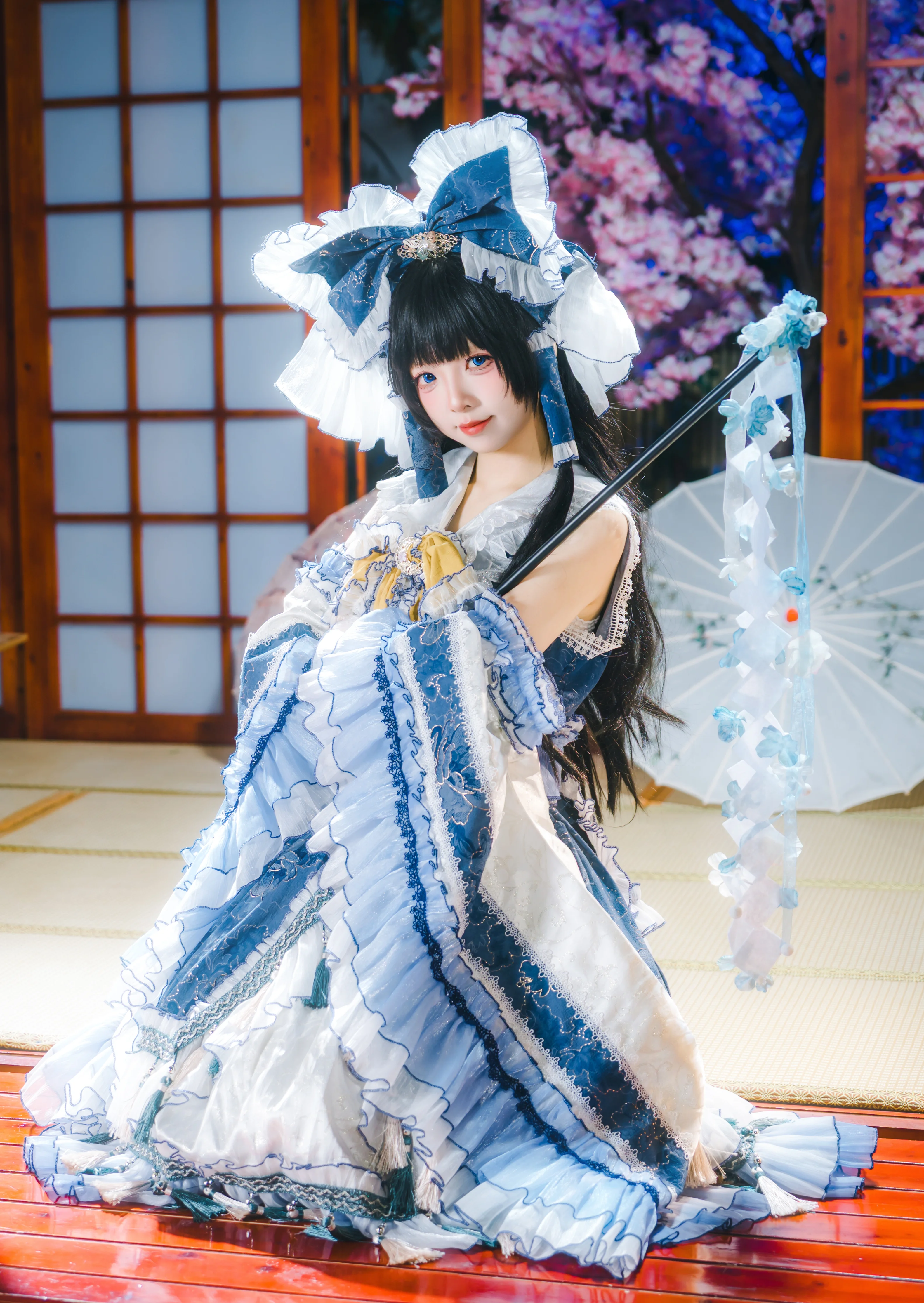 【博麗靈夢cos】東方Project裡的藍白巫女，靜謐退治 - 第 2 張