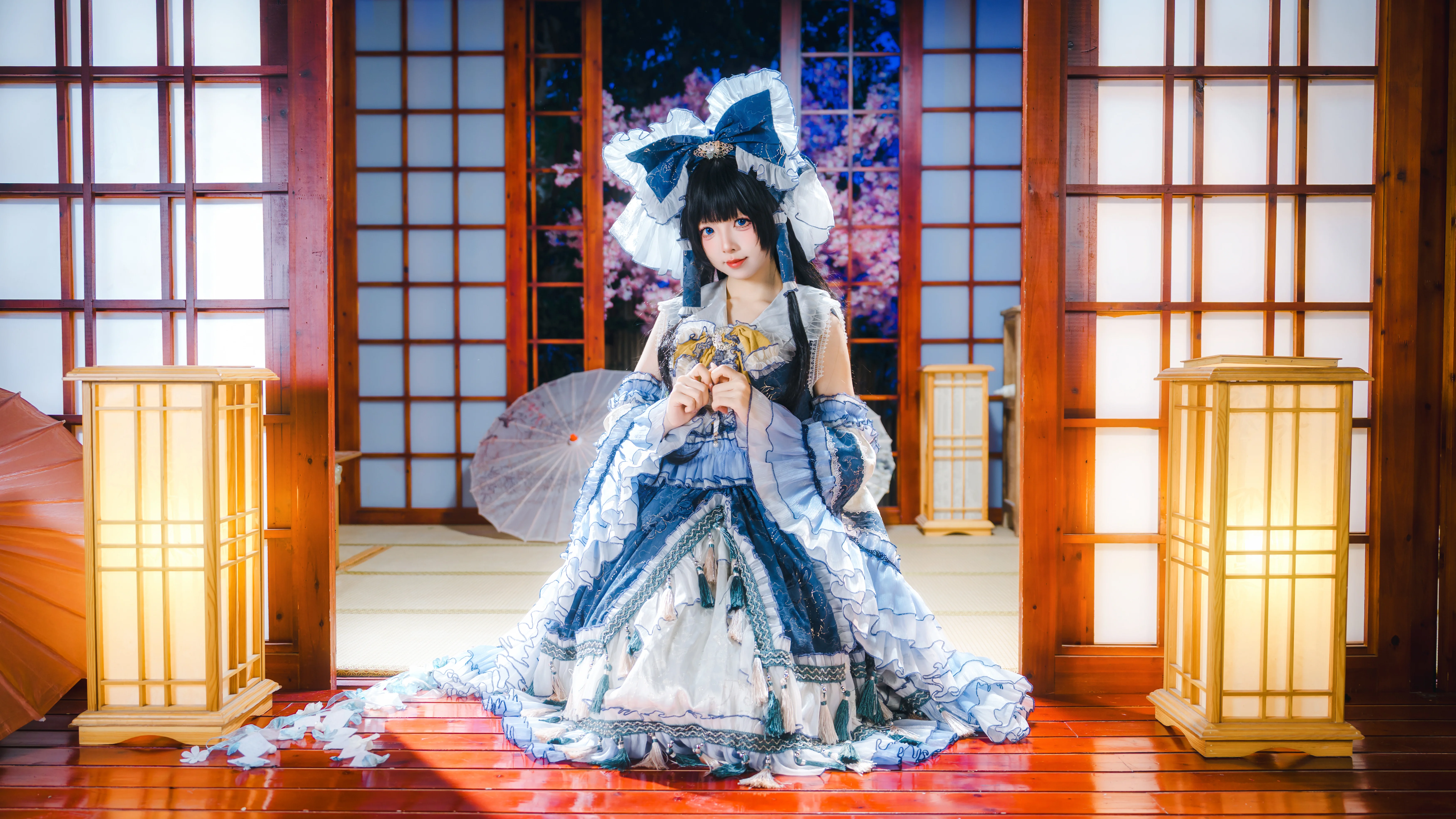 【博麗靈夢cos】東方Project裡的藍白巫女，靜謐退治 - 第 3 張