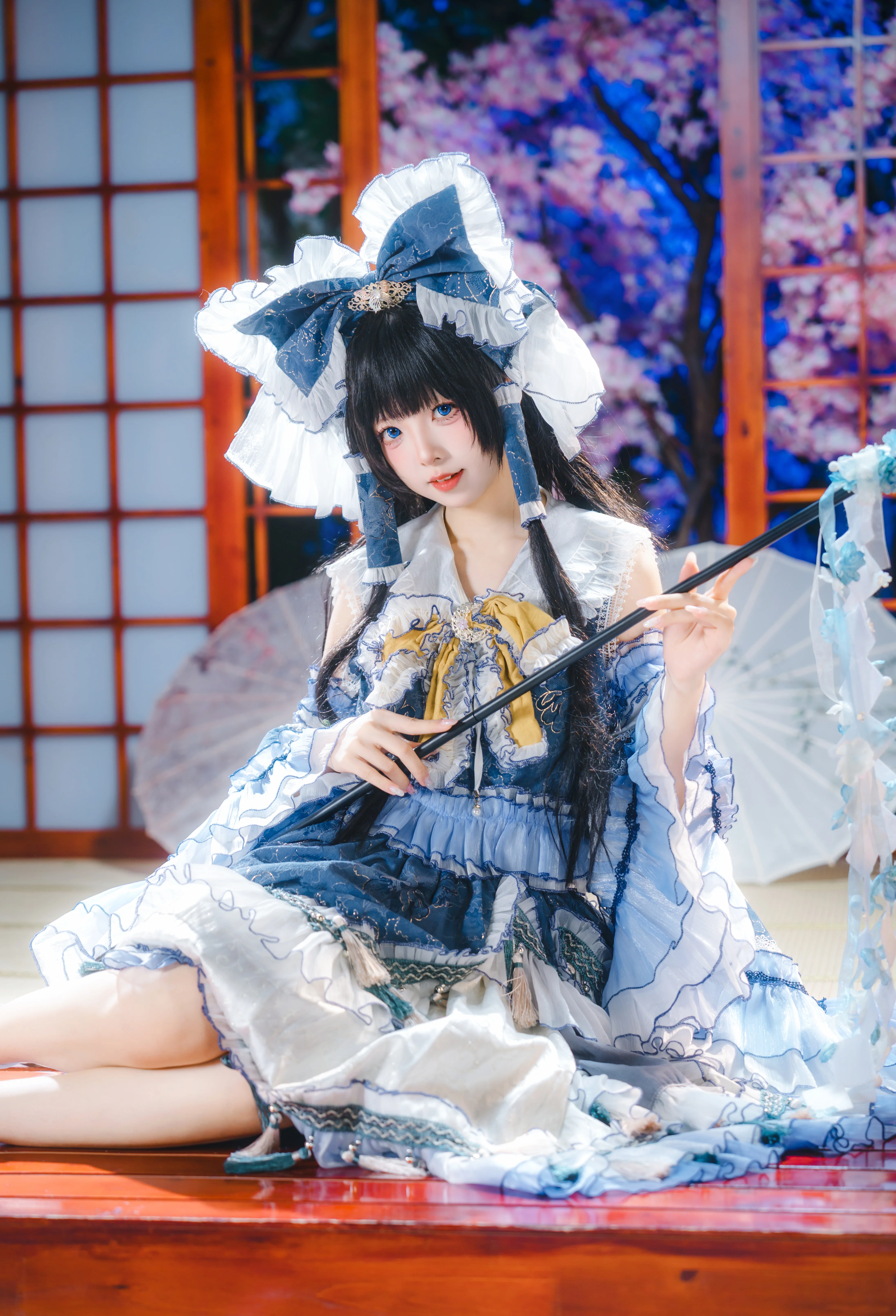 【博麗靈夢cos】東方Project裡的藍白巫女，靜謐退治 - 第 4 張