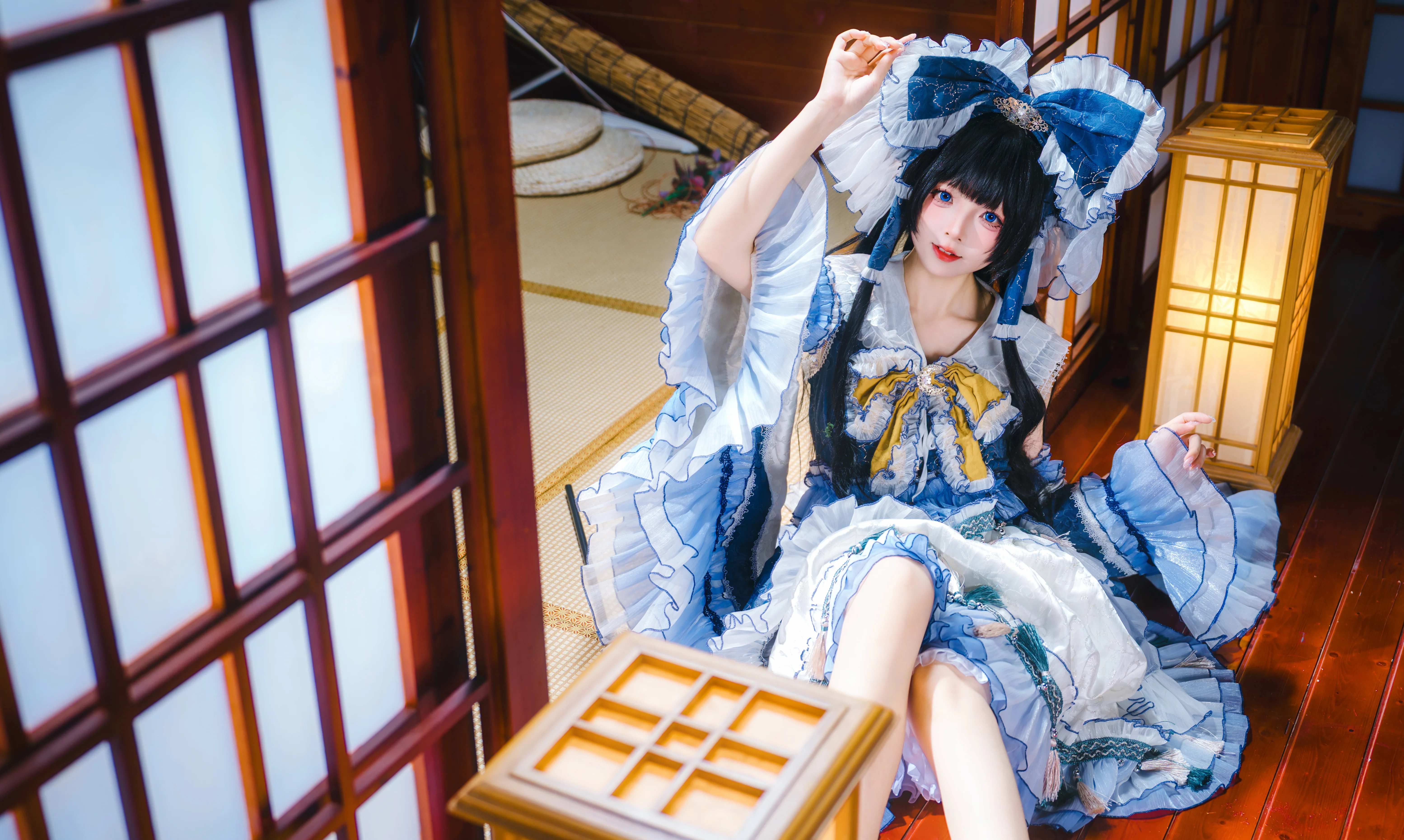 【博麗靈夢cos】東方Project裡的藍白巫女，靜謐退治 - 第 5 張