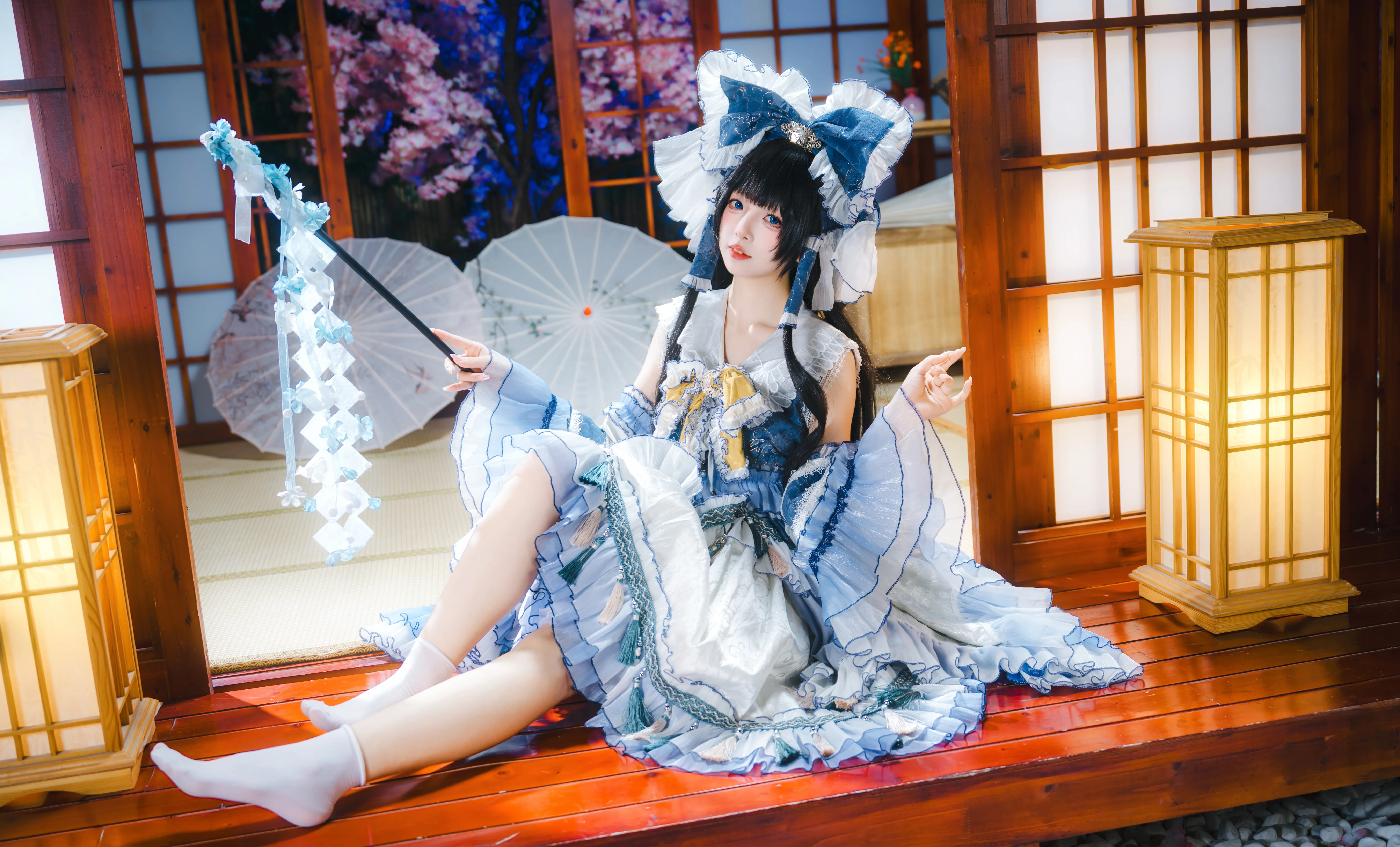 【博麗靈夢cos】東方Project裡的藍白巫女，靜謐退治 - 第 6 張