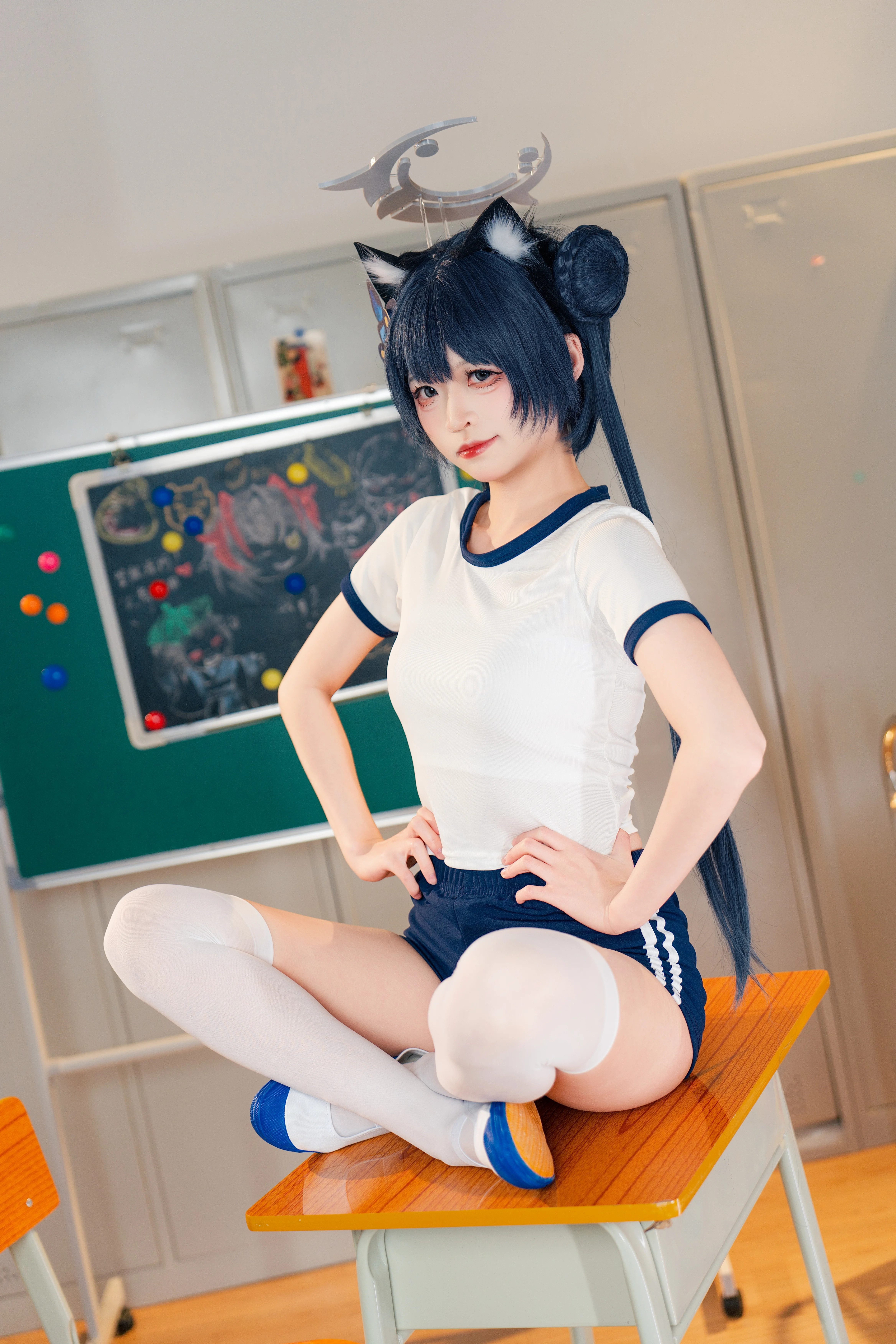 【龙华妃咲cos】蔚蓝档案，体育课上的松弛与活力 - 第 1 张