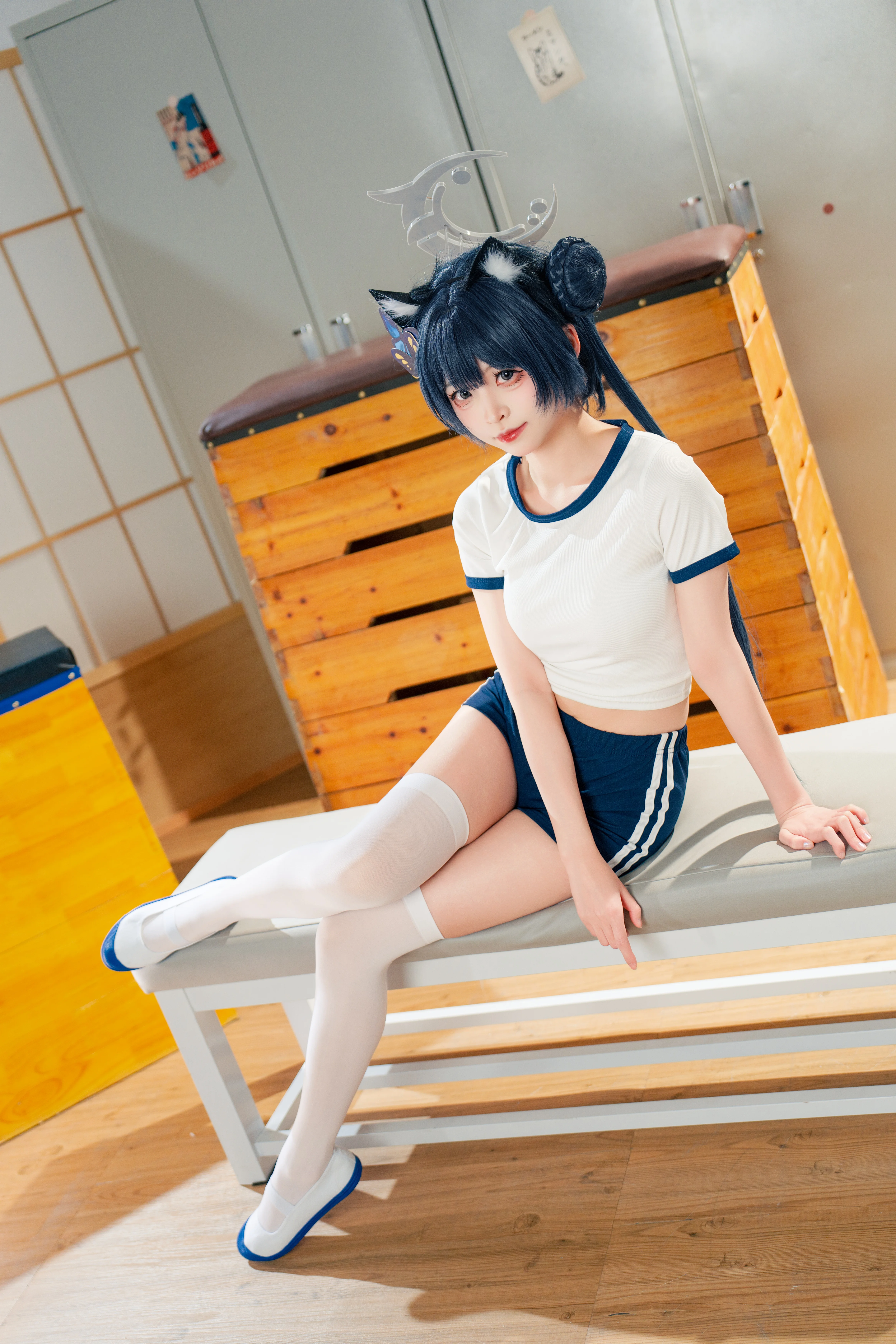 【龙华妃咲cos】蔚蓝档案，体育课上的松弛与活力 - 第 5 张
