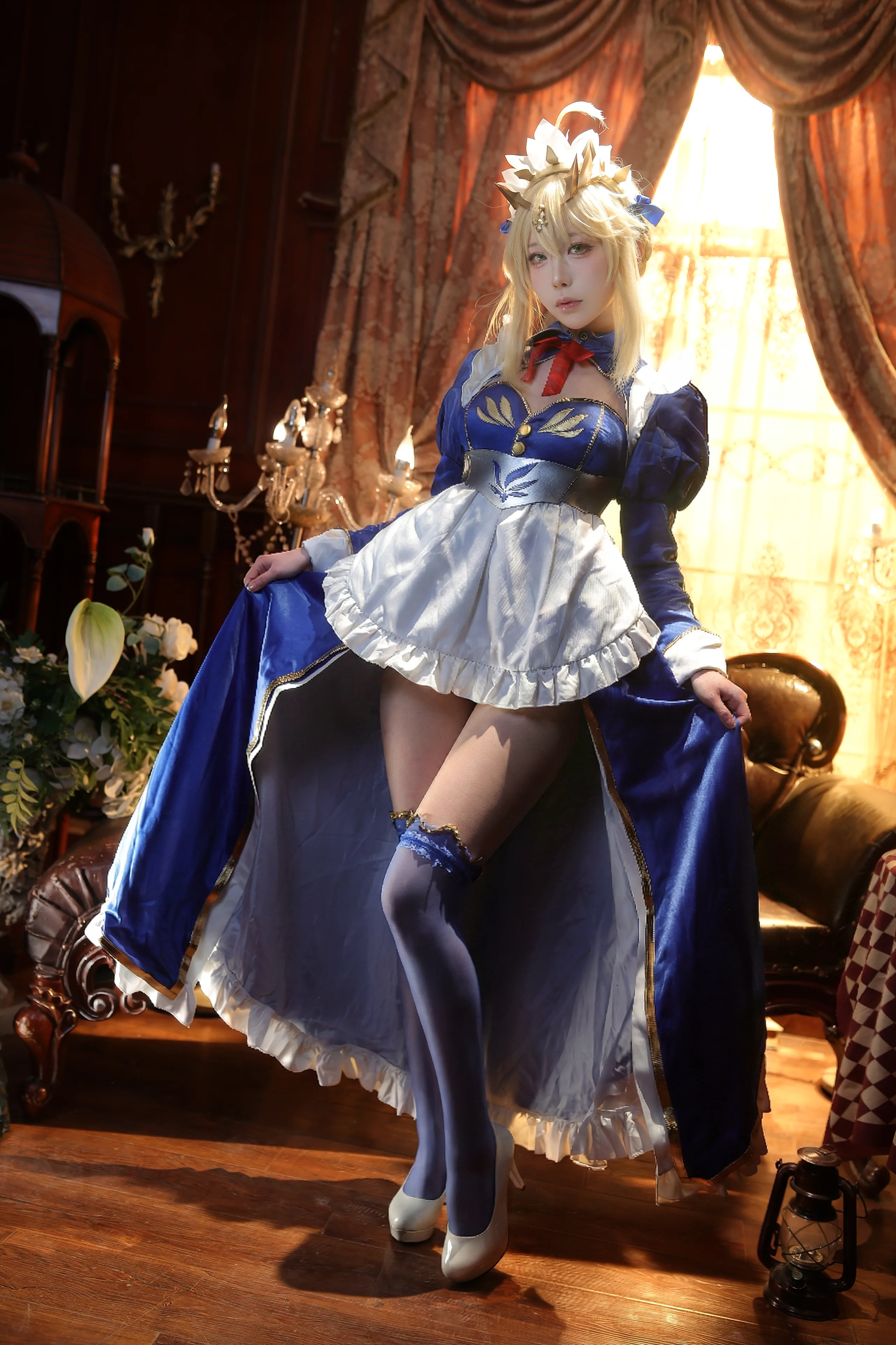 [Lartoria cosplay] Fate/Grand Order King of Knights Maid Outfit Portrayal - Image 1