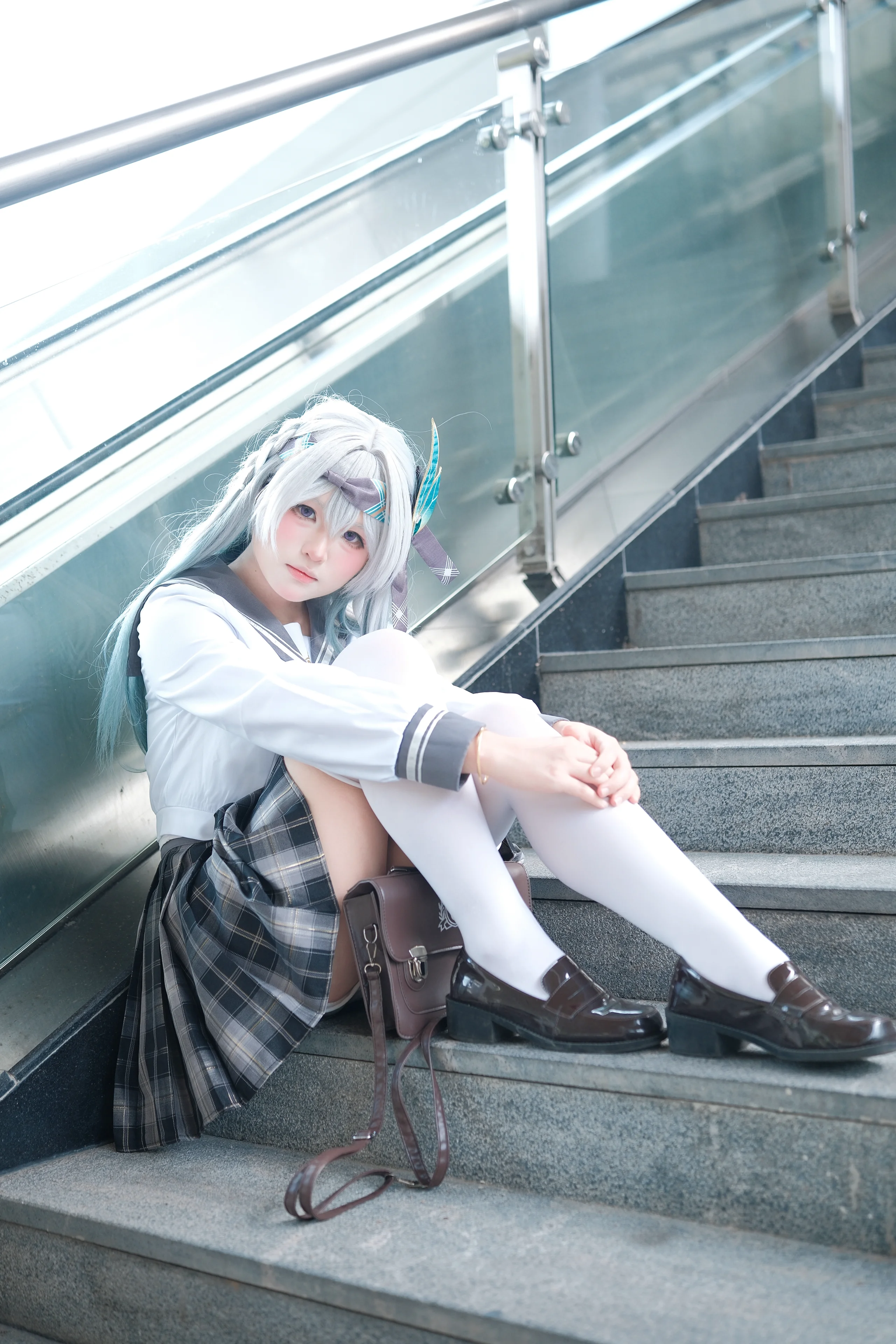 【流萤cos】崩坏星穹铁道，春日手信的校园风 - 第 1 张