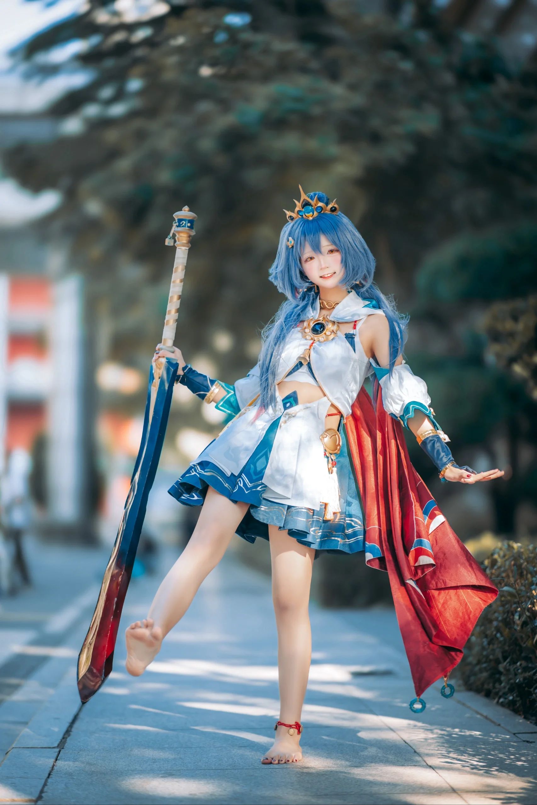 【云璃cos】崩坏星穹铁道赤脚剑士的夏日外景 - 第 1 张