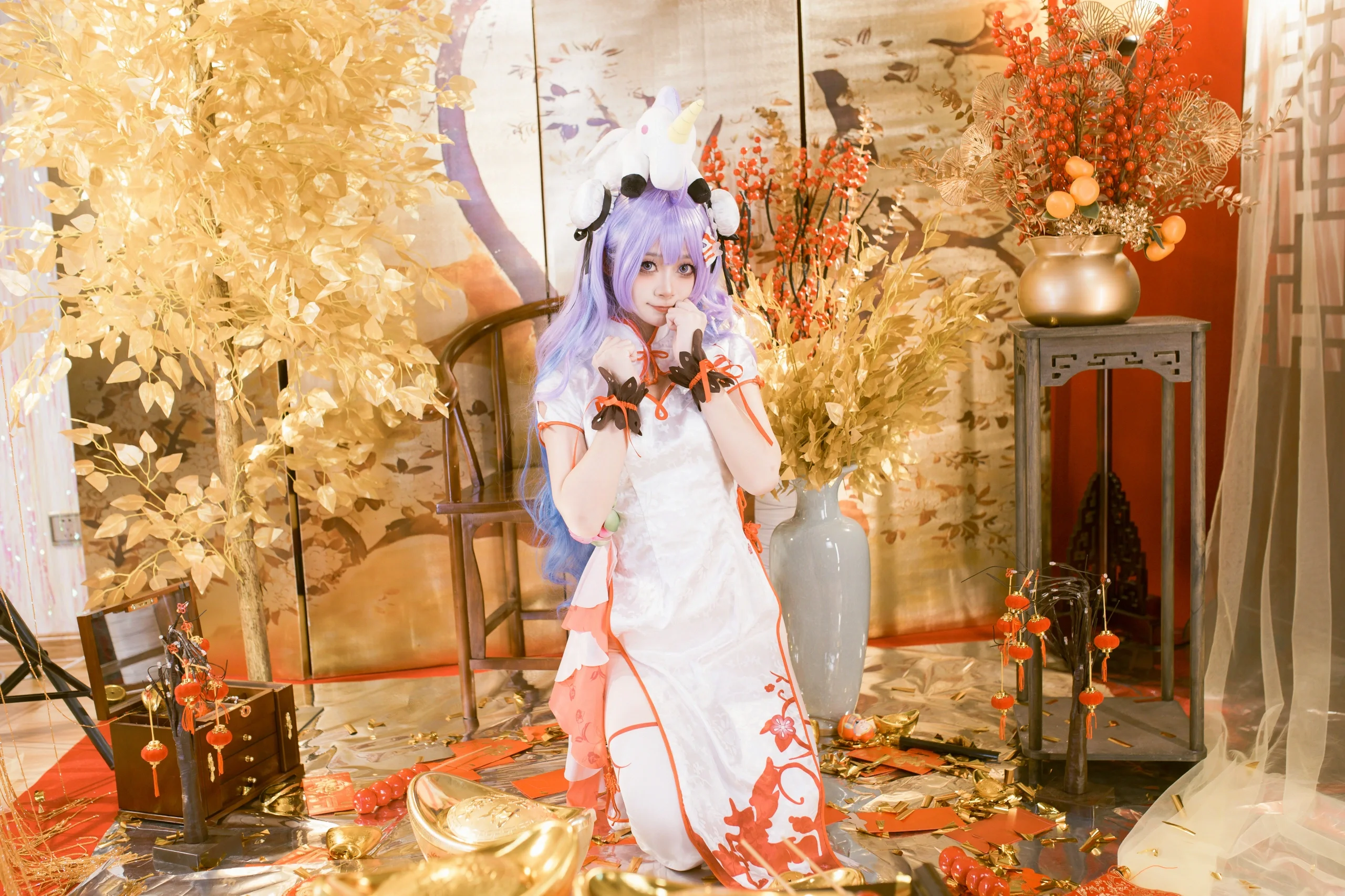 【独角兽cos】碧蓝航线的春之礼，在中式新年里邂逅温柔 - 第 11 张