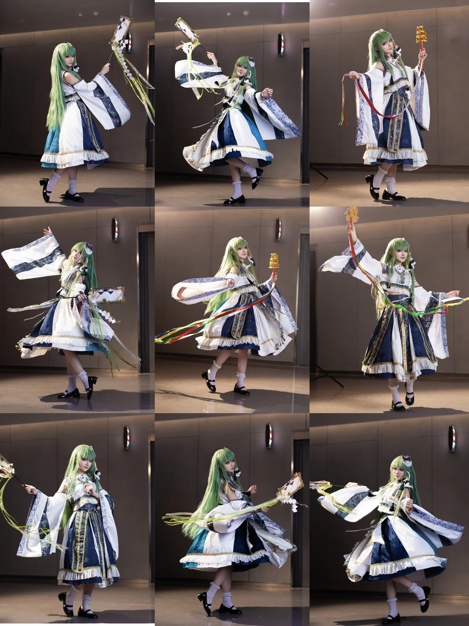 【东风谷早苗cos】神明少女的神乐铃舞步，漫展动作废急救指南 - 第 2 张