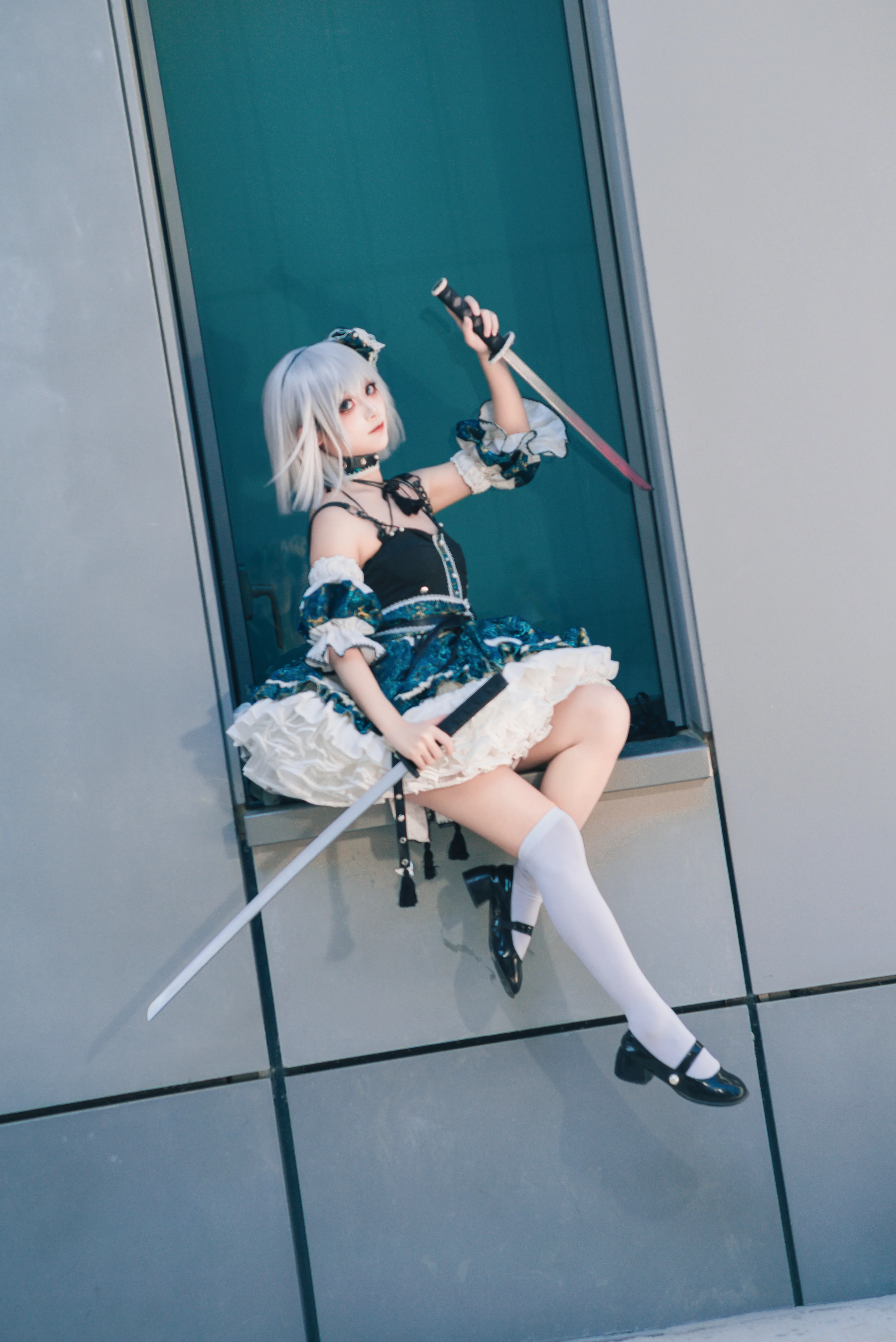 【魂魄妖梦cos】在漫展走廊的静谧瞬间，捕捉东方project的灵动