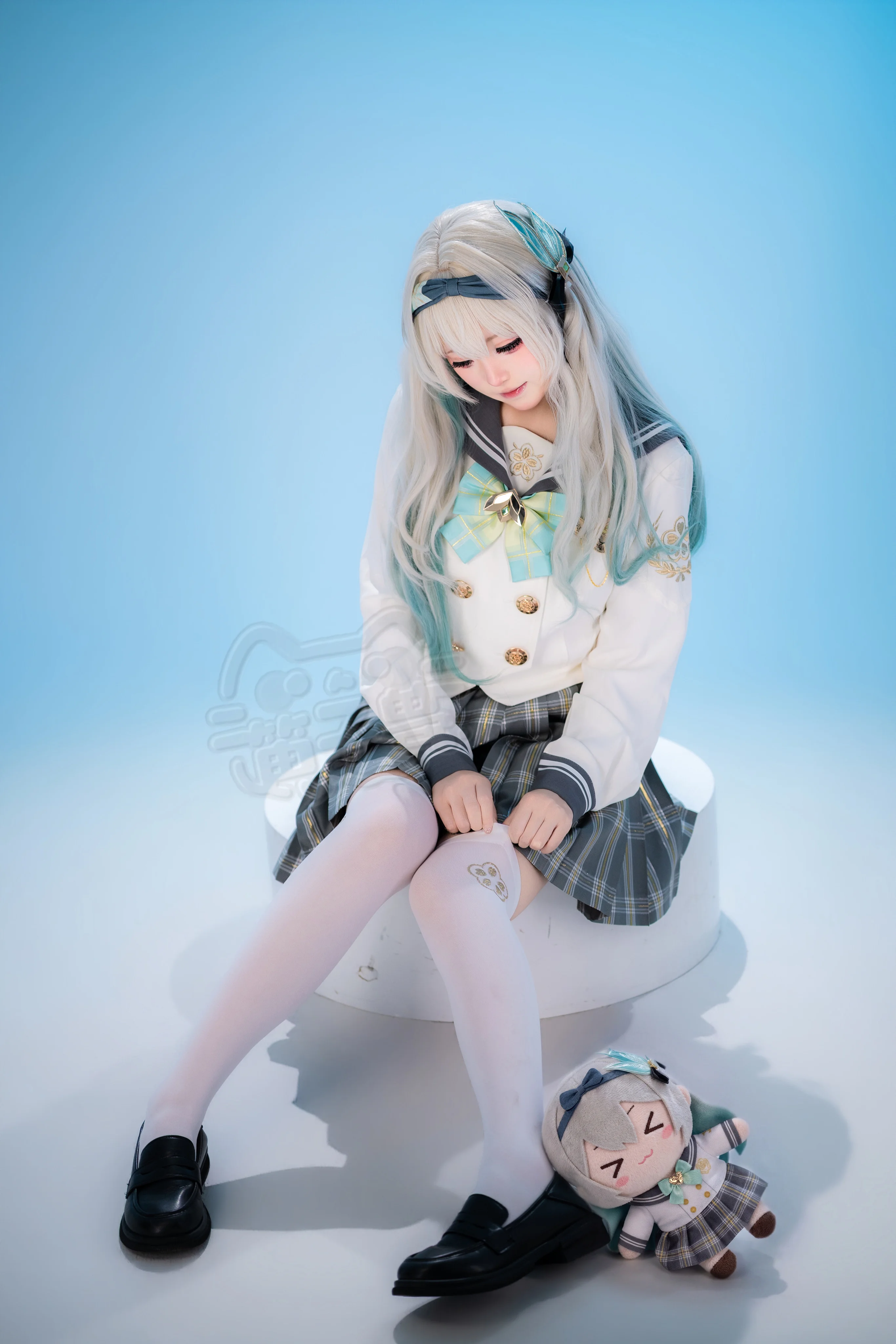 【流萤cos】崩坏星穹铁道，穿行在蓝色背景里的校园日常 - 第 1 张