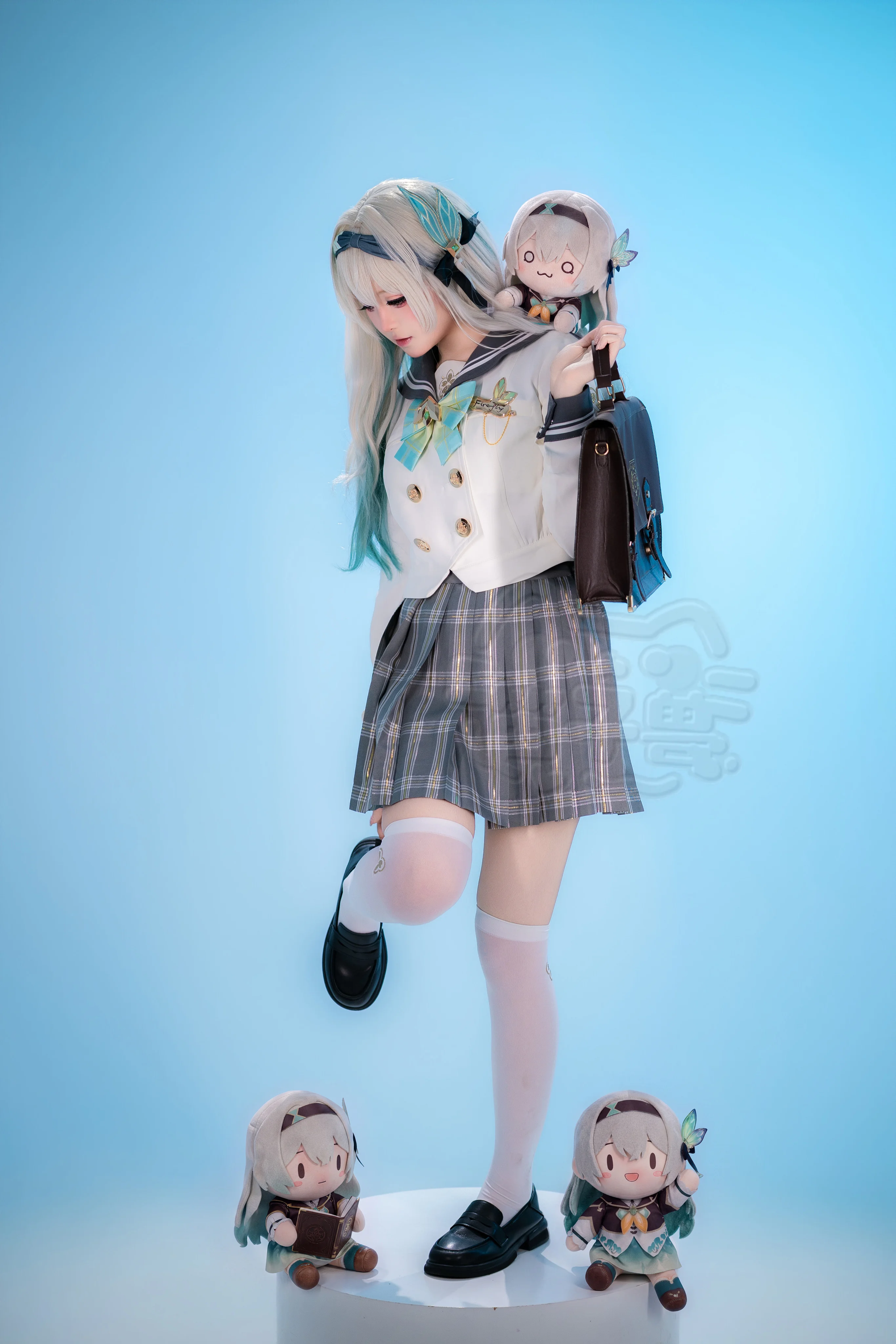 【流萤cos】崩坏星穹铁道，穿行在蓝色背景里的校园日常 - 第 2 张
