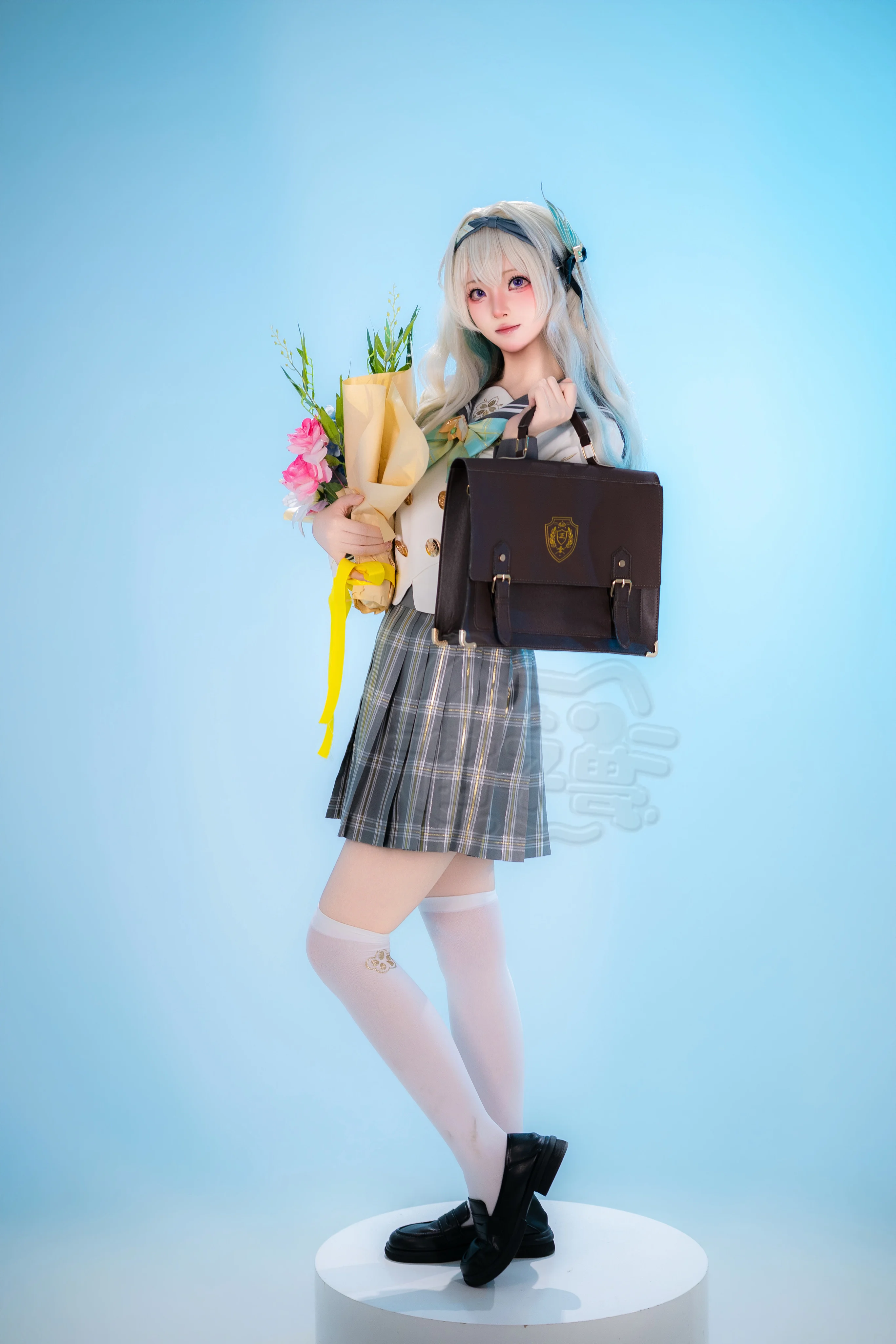 【流萤cos】崩坏星穹铁道，穿行在蓝色背景里的校园日常 - 第 4 张
