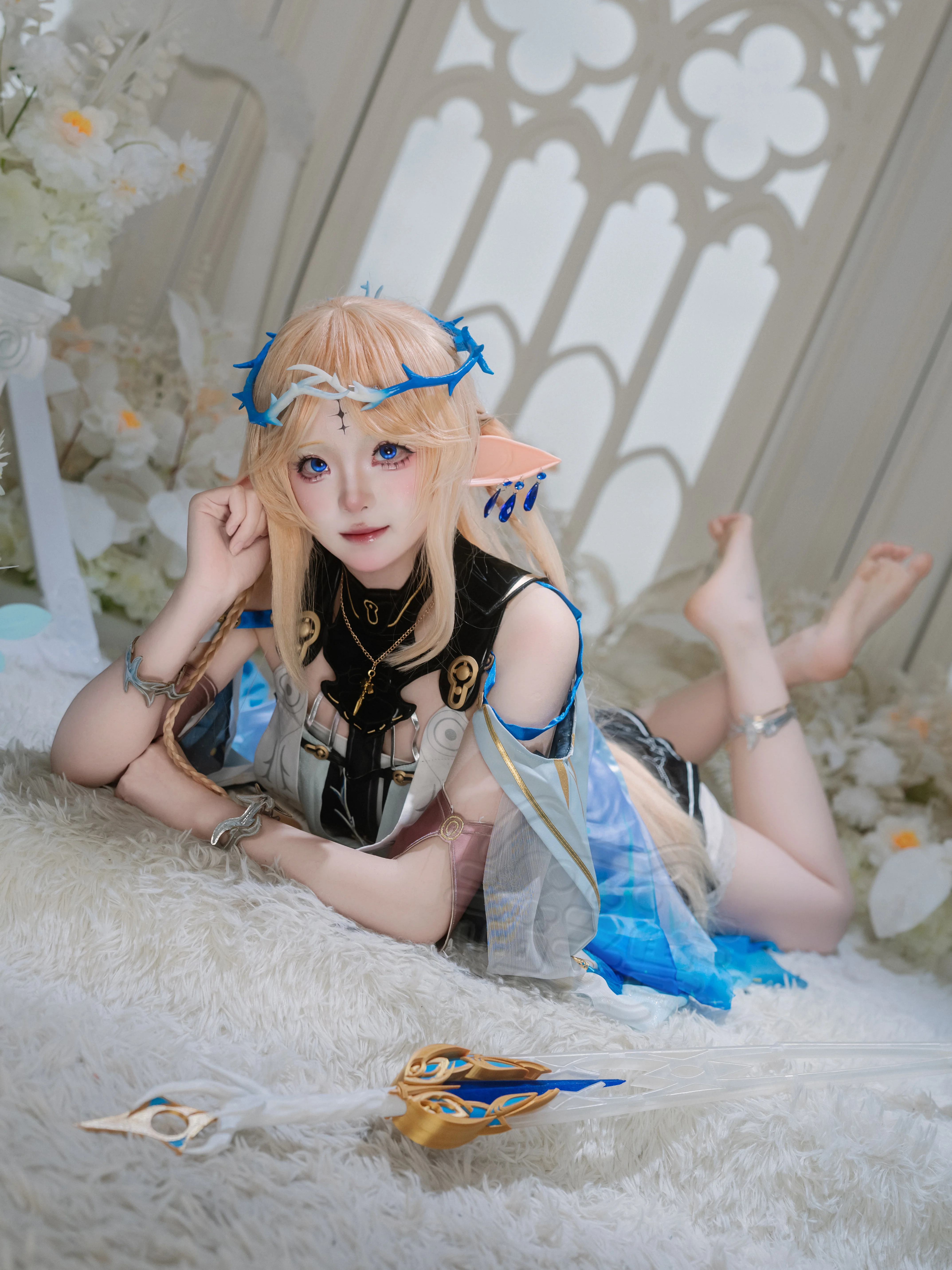 【卡提希婭cos】鳴潮裡的藍白奇幻感