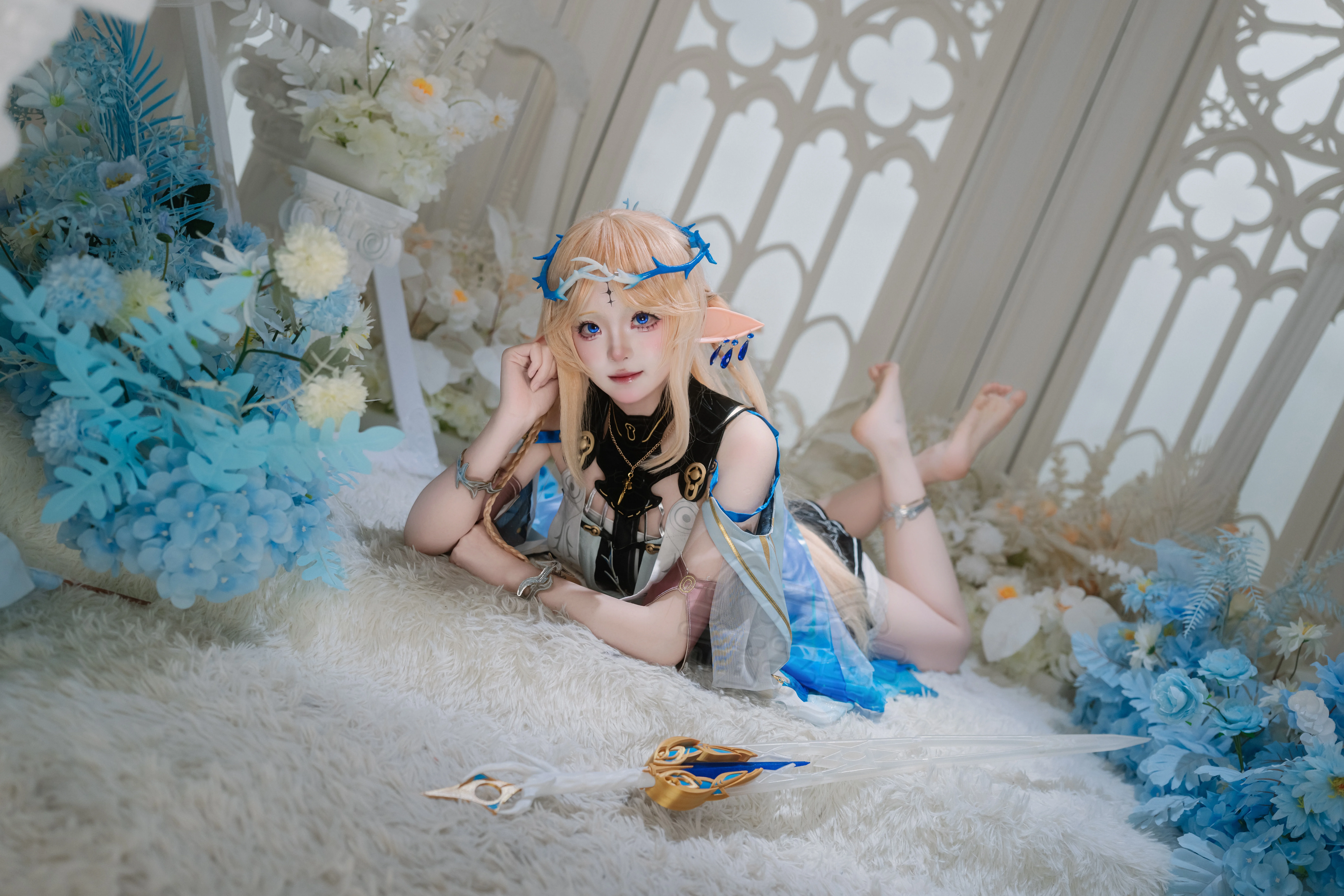 【卡提希婭cos】鳴潮裡的藍白奇幻感 - 第 5 張