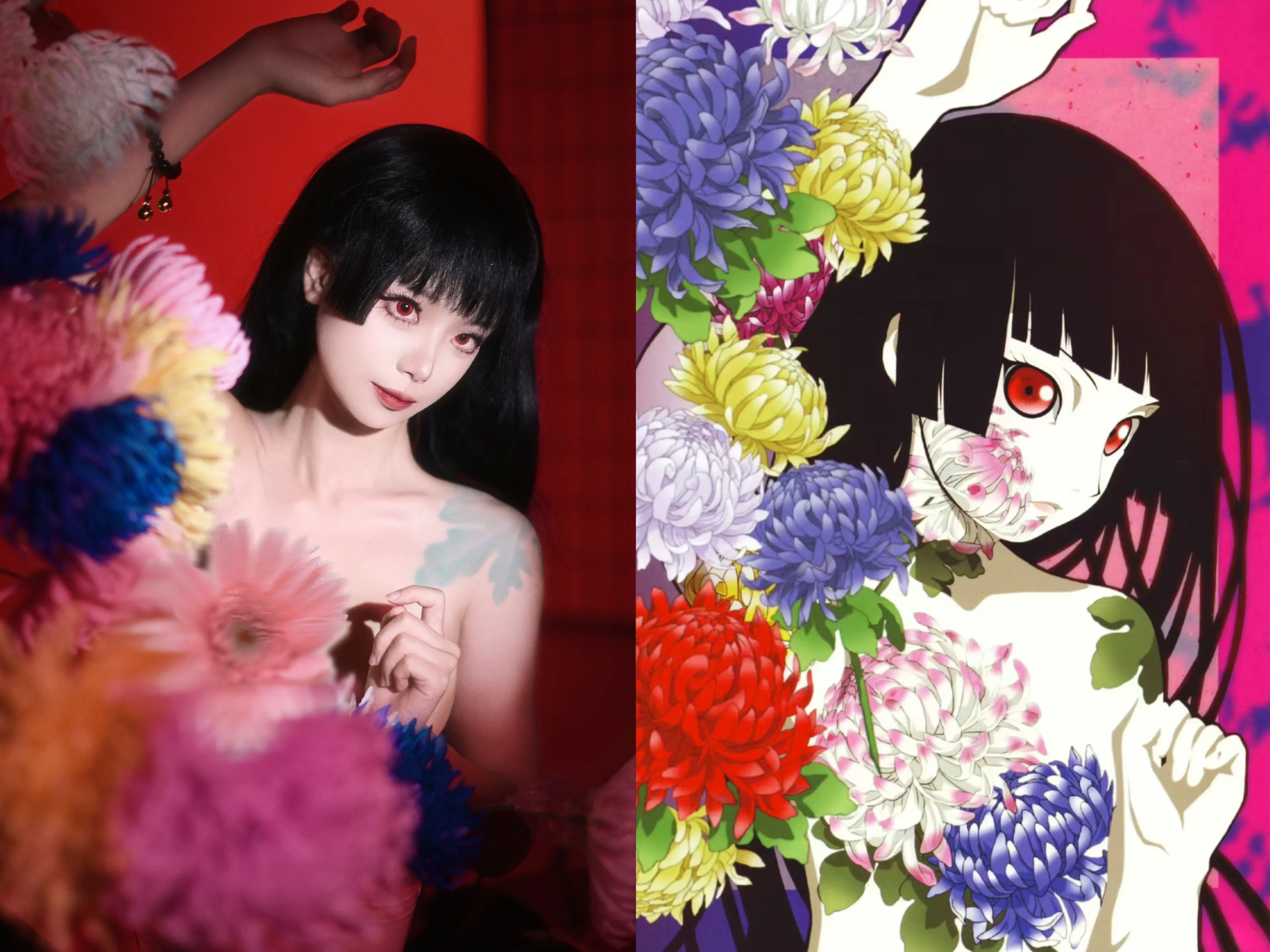 【阎魔爱cos】地狱少女的经典重现，敬畏原画的力量 - 第 2 张