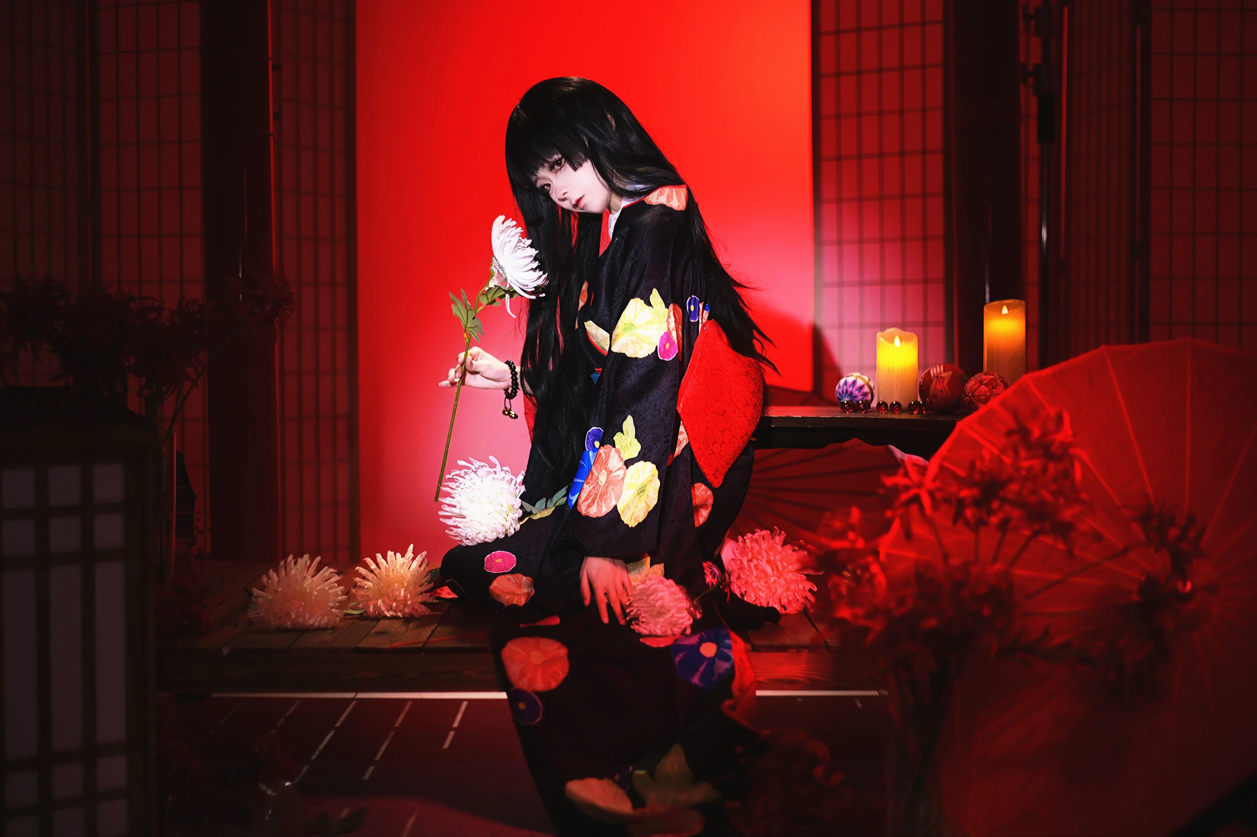 【阎魔爱cos】地狱少女的经典重现，敬畏原画的力量 - 第 6 张