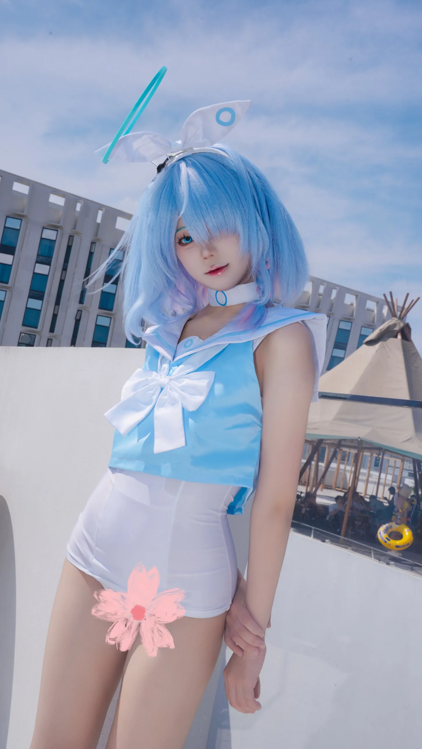 阿羅娜cos，暢遊在蔚藍檔案的清涼夏日裡 - 第 4 張